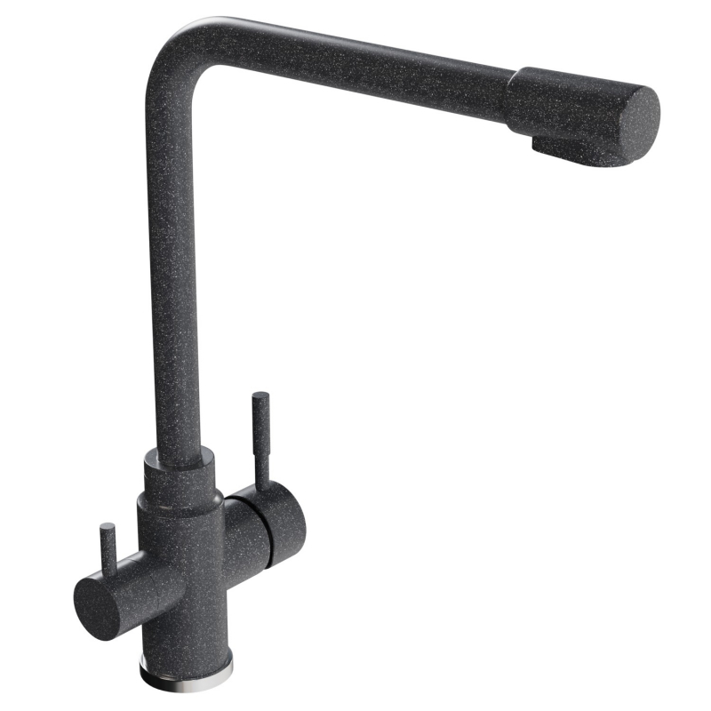 Изображение товара Однорычажный смеситель для кухни Mixline 550668 высота 32.4 см темно-серый