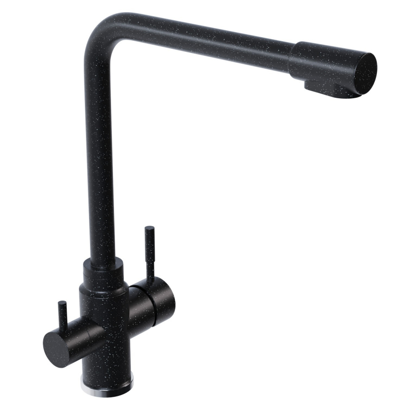 Изображение товара Современный однорычажный смеситель для кухни Mixline 550674 антрацит