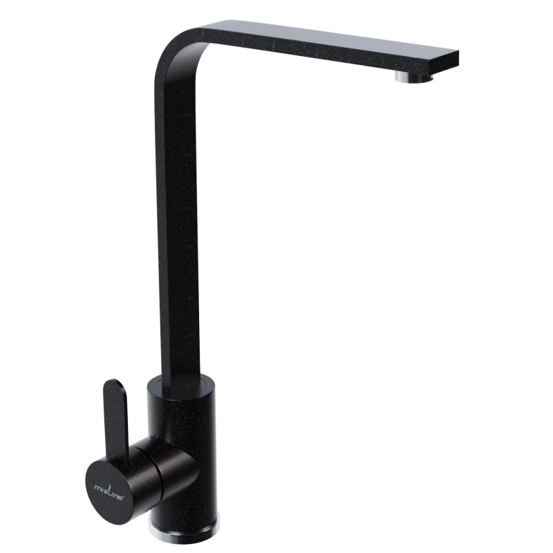 Изображение товара Однорычажный смеситель для кухни Mixline 550686 высота 35.6 см черный
