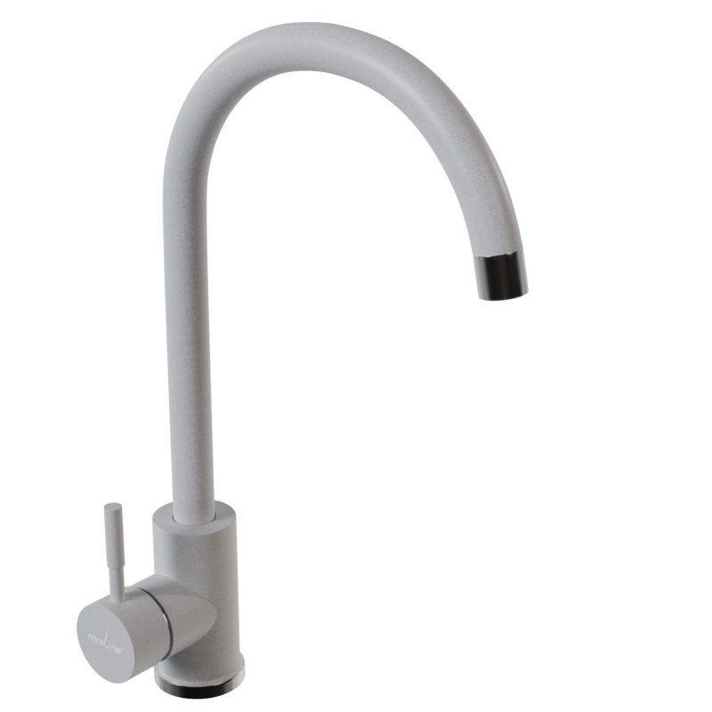 Изображение товара Смеситель для кухни однорычажный Mixline 550694 высота 26 см белый