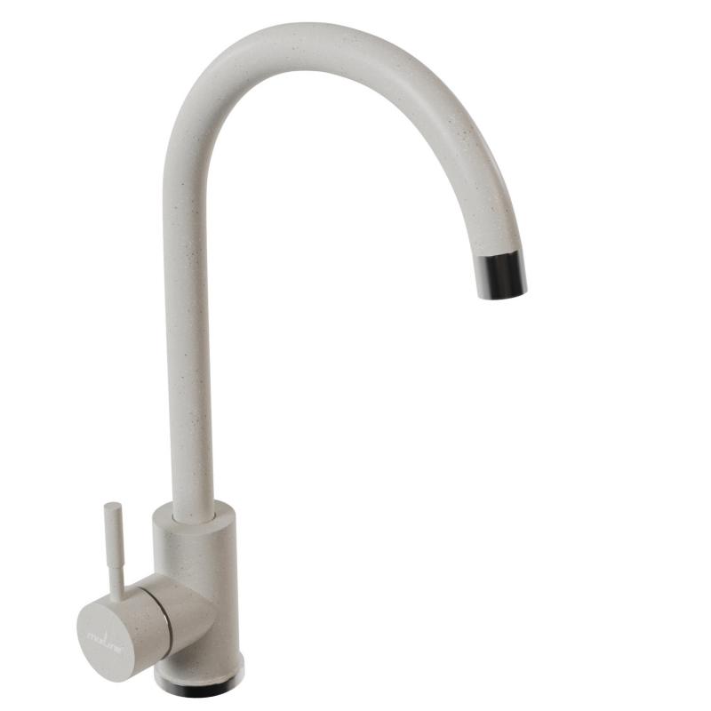 Изображение товара Смеситель для кухни однорычажный Mixline 550693 высота 26 см цвет белый