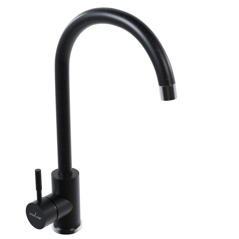 Изображение товара Смеситель для кухни однорычажный Mixline 550696 антрацит