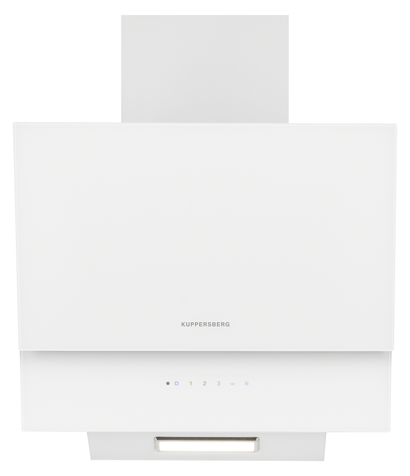 Изображение товара Наклонная вытяжка Kuppersberg F 601 wh 59.8 см белая стильная и мощная кухня