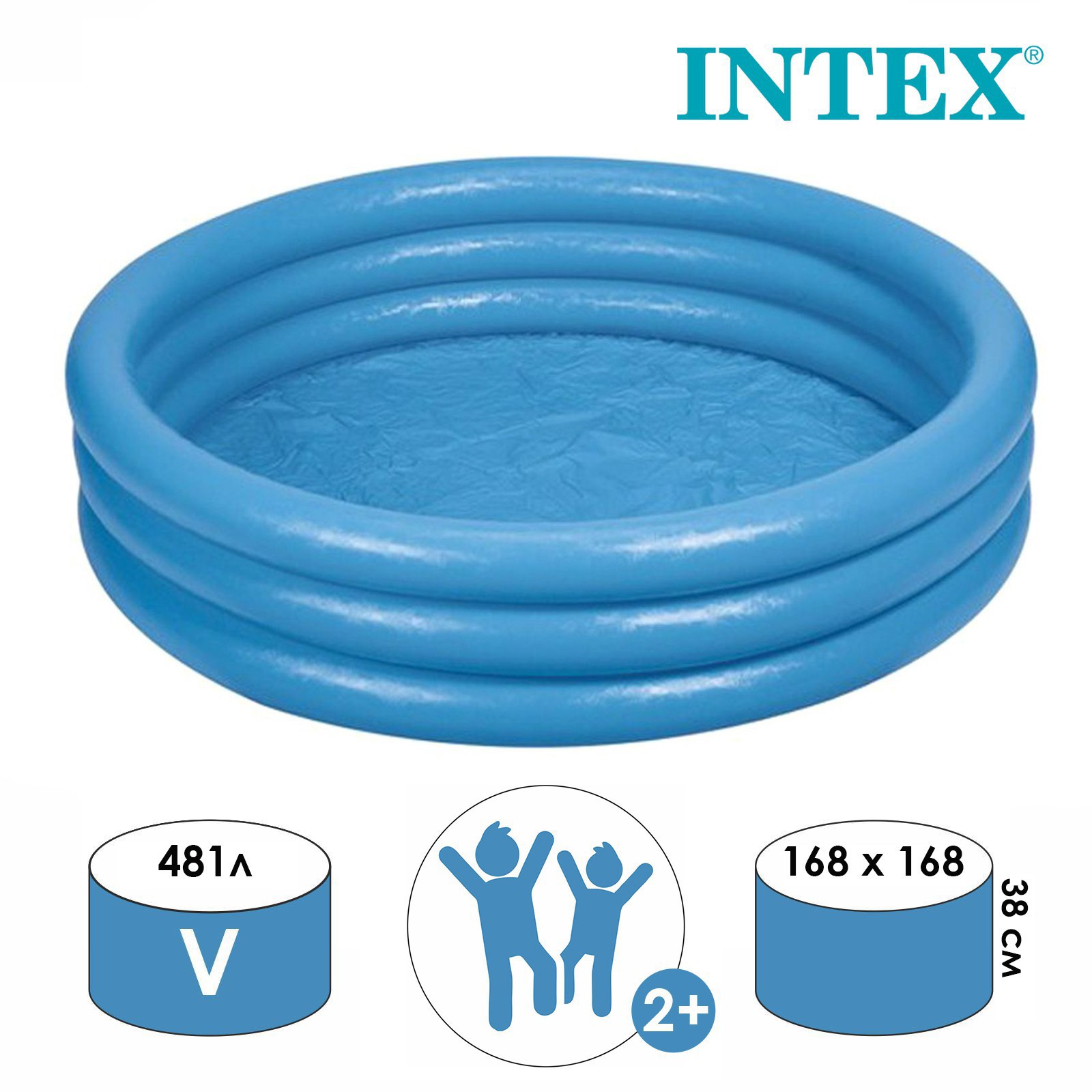 Изображение товара Бассейн надувной Intex 58446NP Кристалл 168x38 см от 2 лет