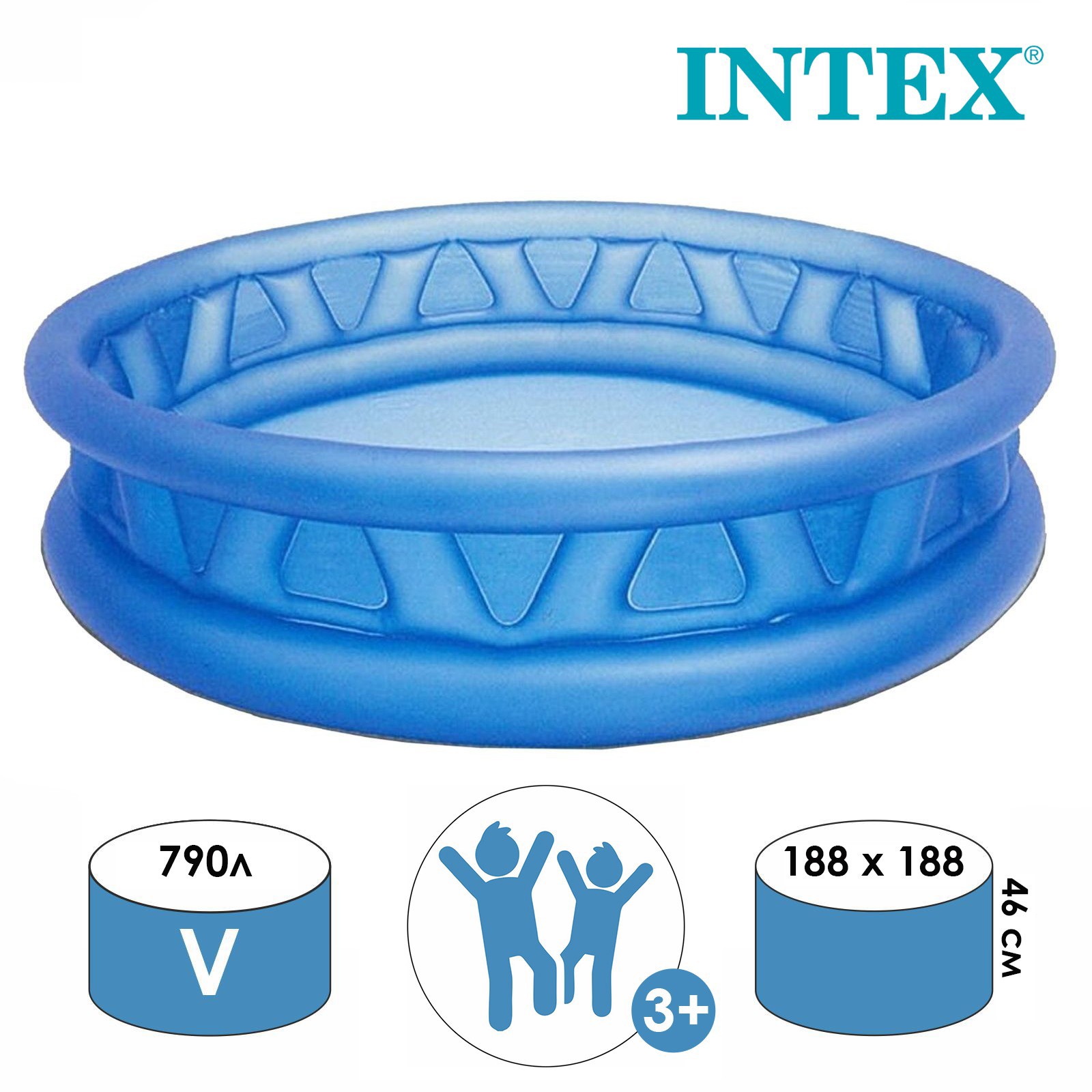 Изображение товара Бассейн надувной Intex 58431NP Геометрия 188x46 см от 3 лет