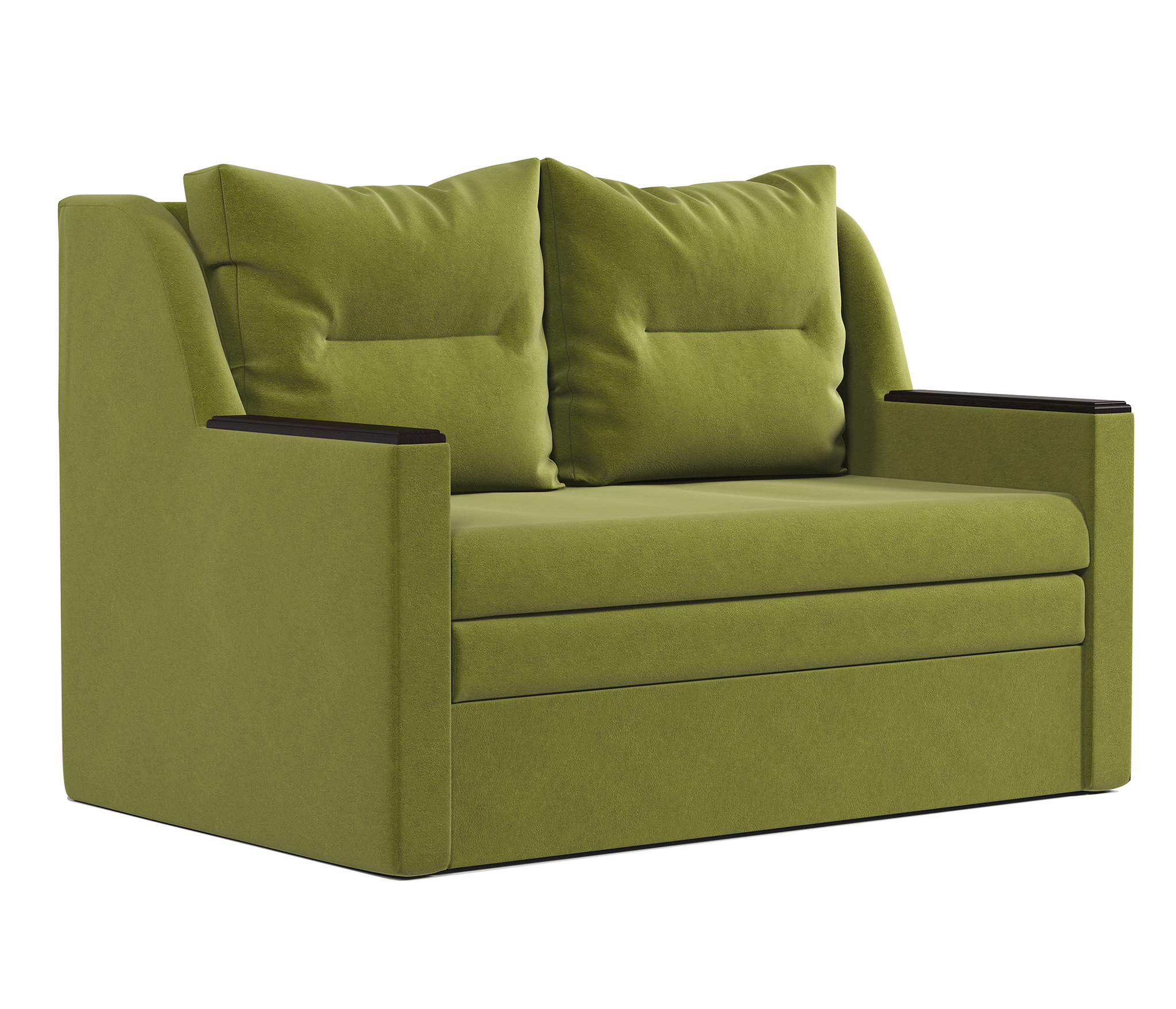 Изображение товара Диван Шарм-дизайн Дуэт 142x93x94 см велюр зеленый