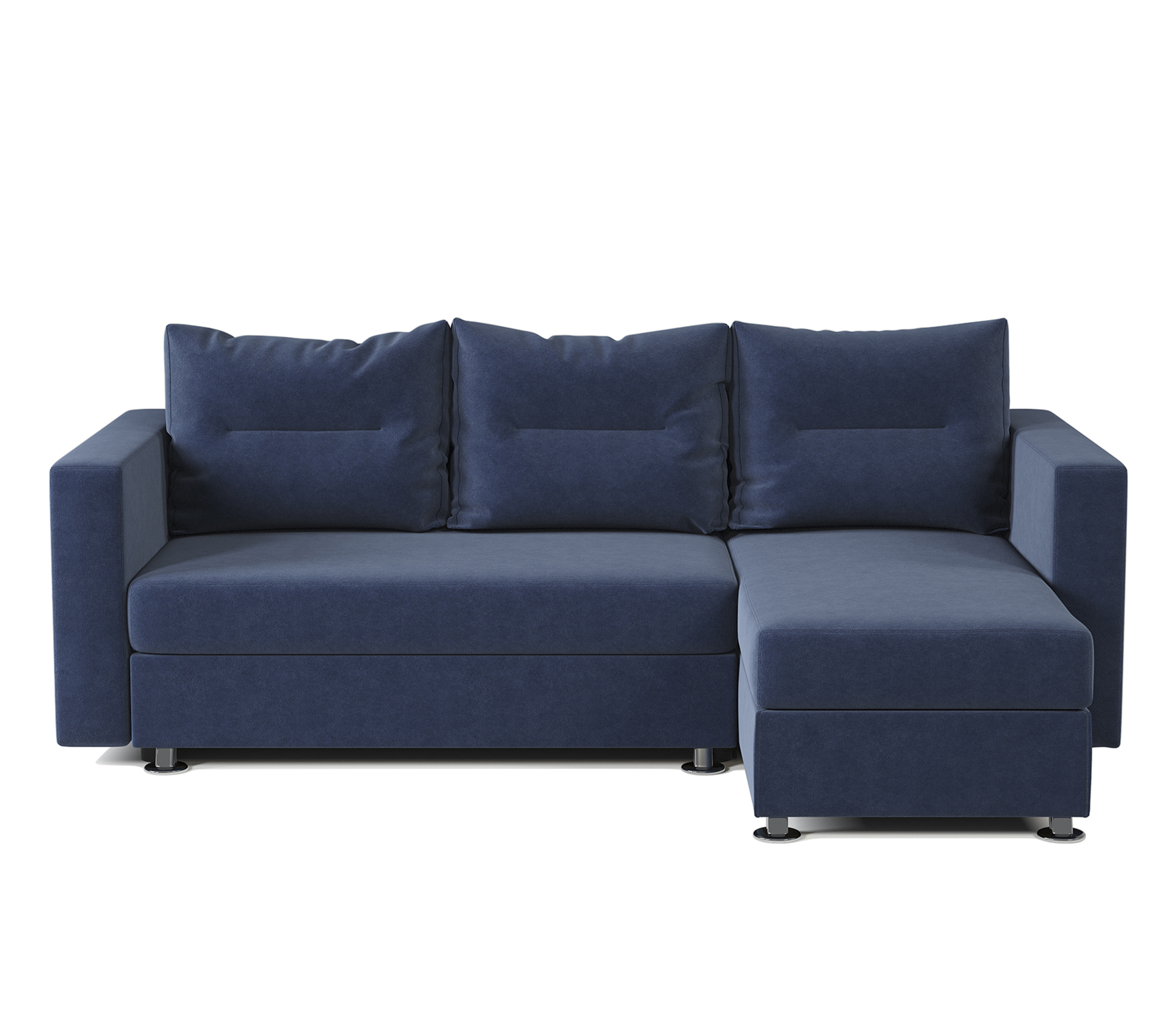 Изображение товара Диван Шарм-дизайн Ария 225x78x150 см велюр цвет синий ультра
