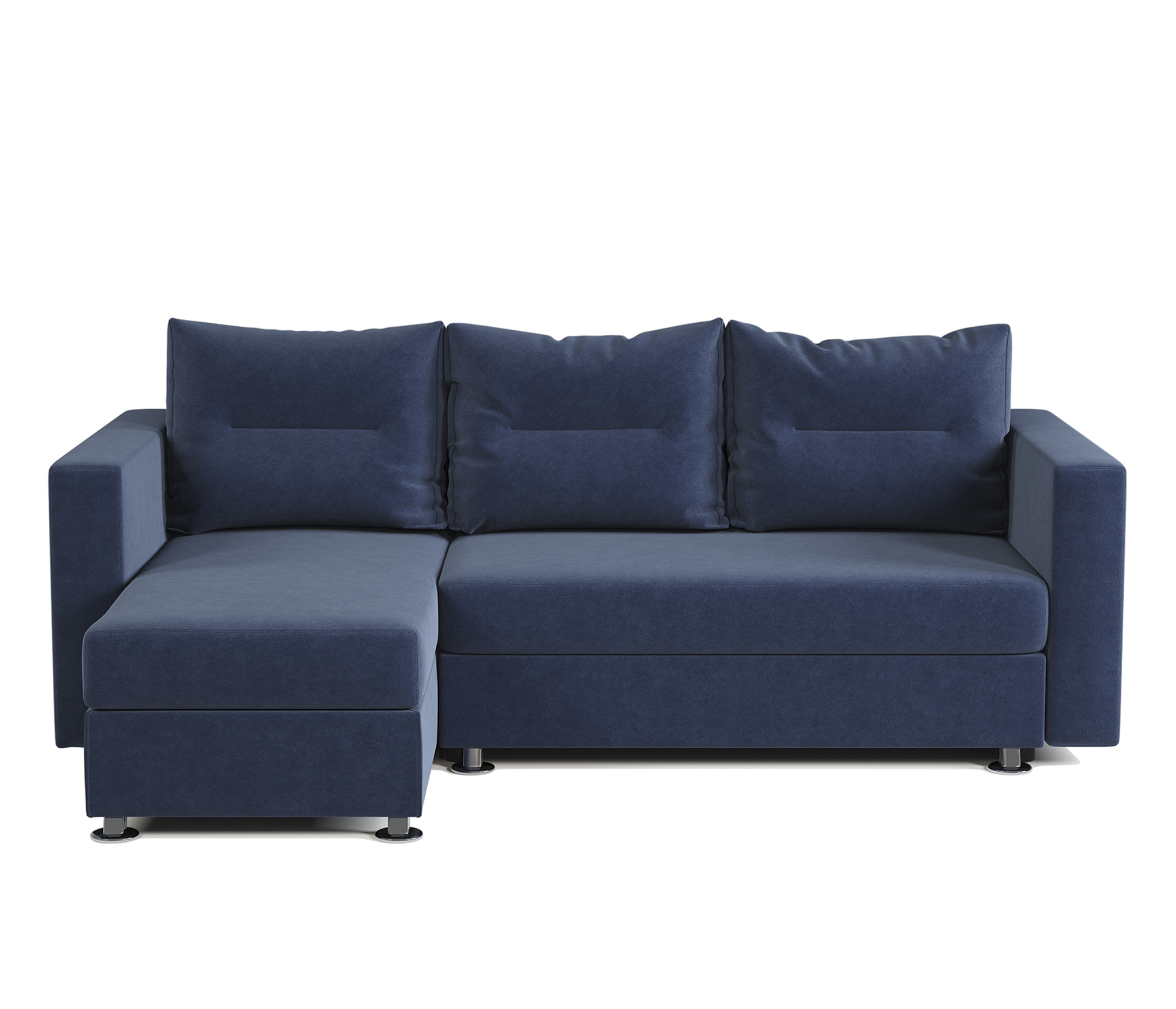 Изображение товара Угловой диван Шарм-дизайн Ария из велюра 225x78x150 см с ящиком для белья