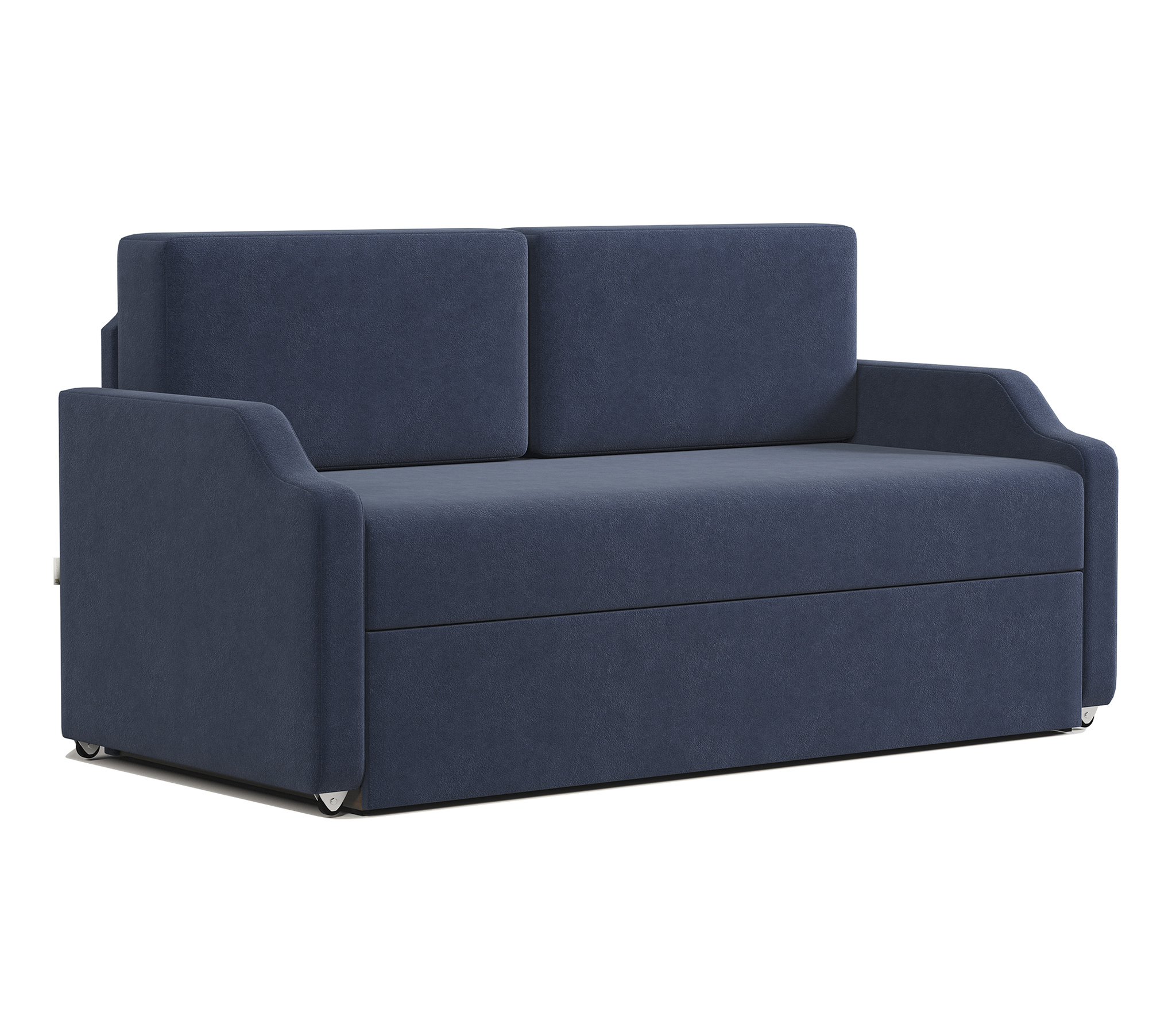 Изображение товара Кушетка Малыш из велюра с механизмом выкатной стиль лофт размеры 148x66x69 см