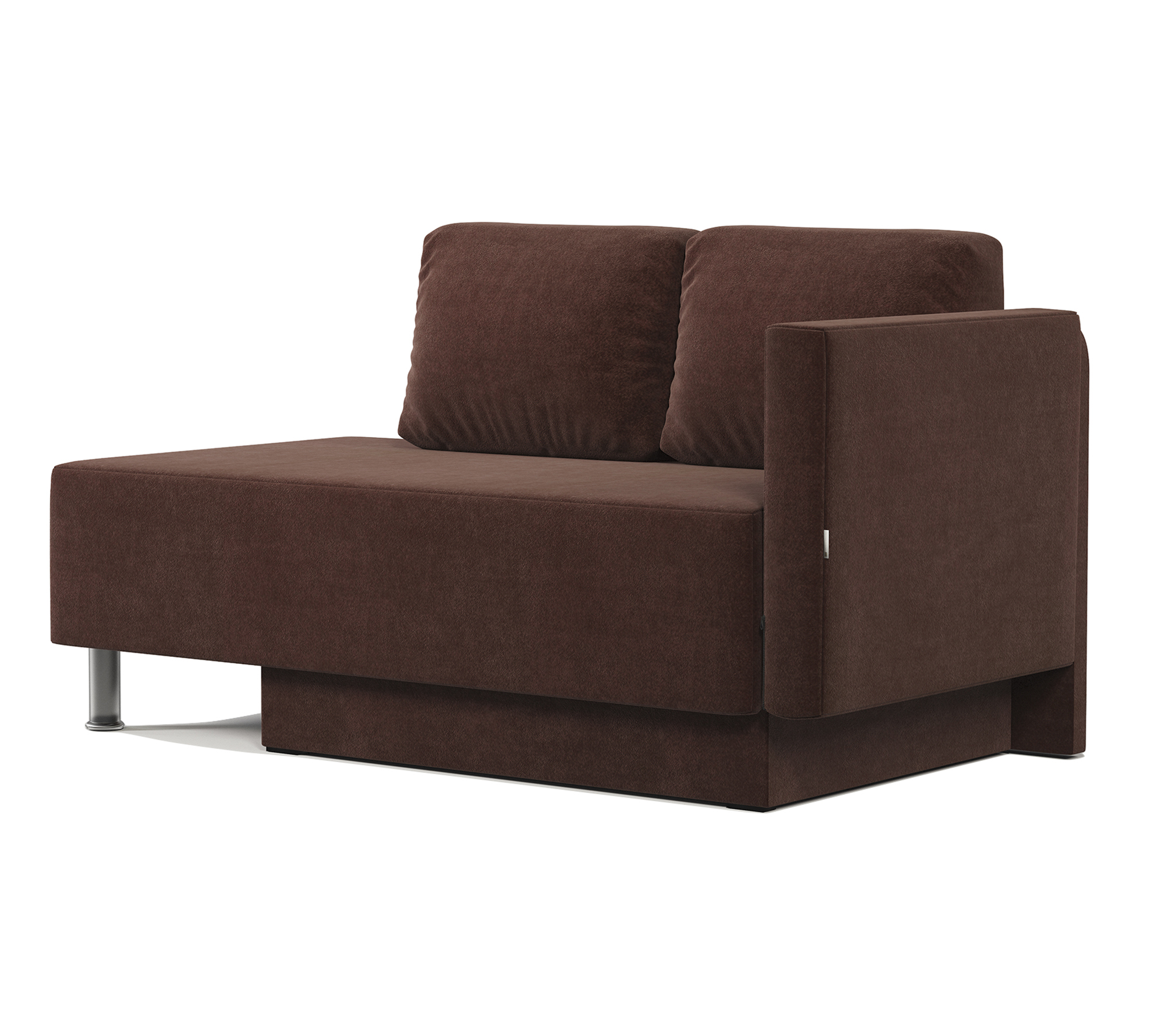 Изображение товара Кушетка Шарм-дизайн Леон 155x79x76 см велюр цвет шоколад дрим