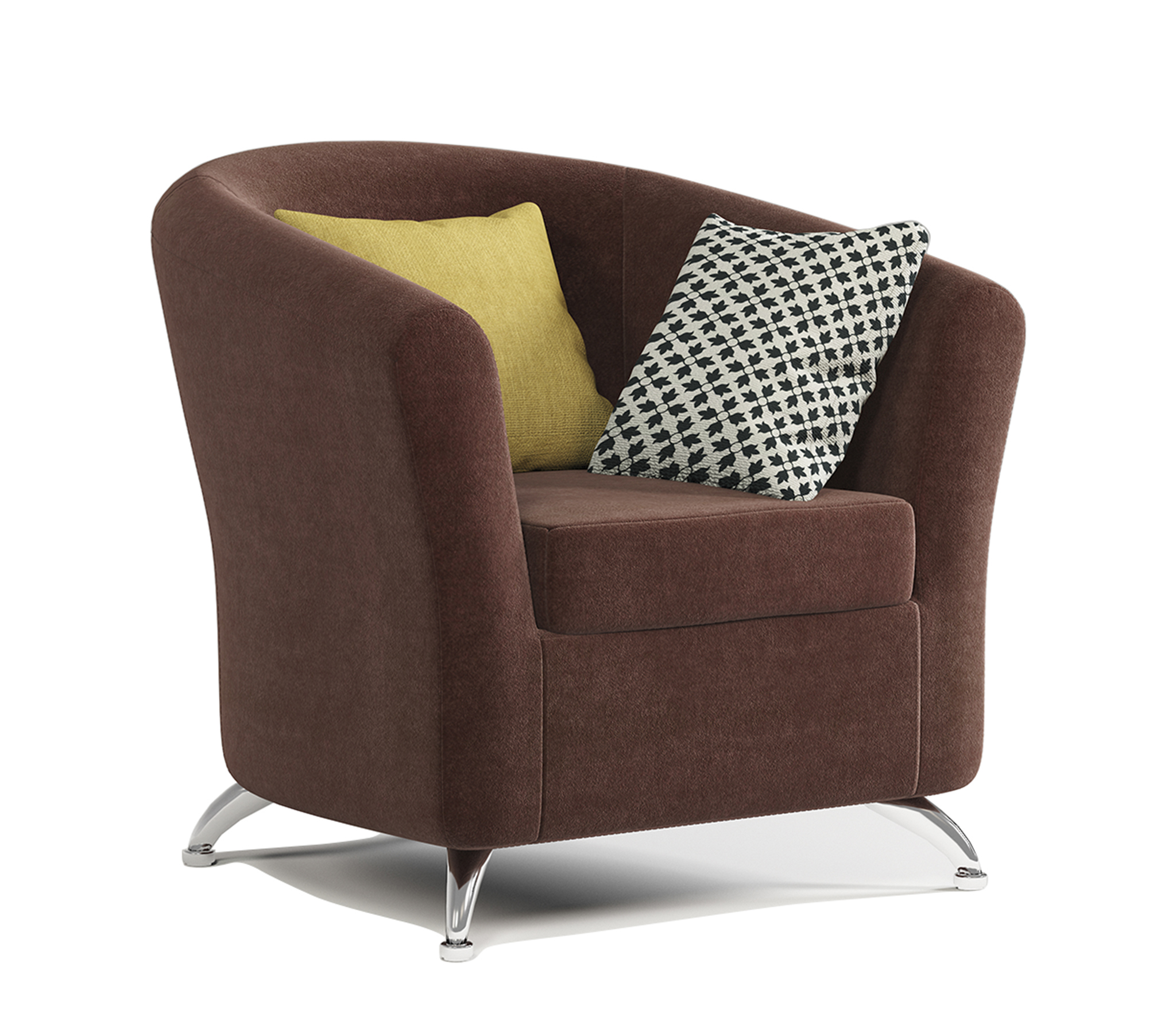 Изображение товара Кресло Шарм-дизайн Евро 82.5x76x80 см велюр цвет шоколад