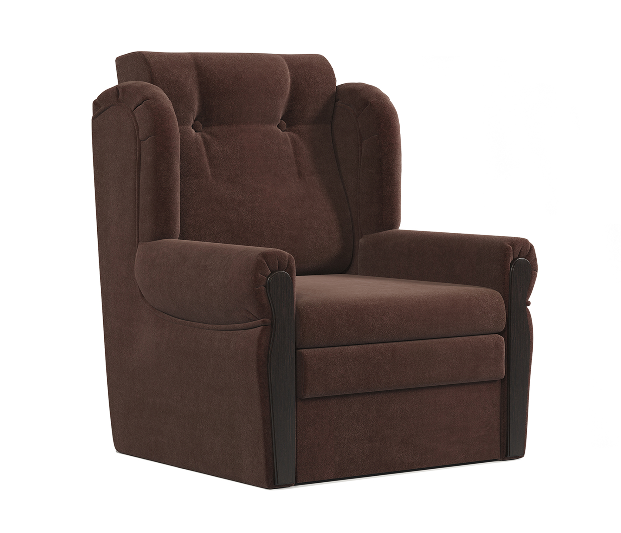 Изображение товара Кресло-кровать Шарм-дизайн Классика М велюр шоколад современные стандарты комфорта