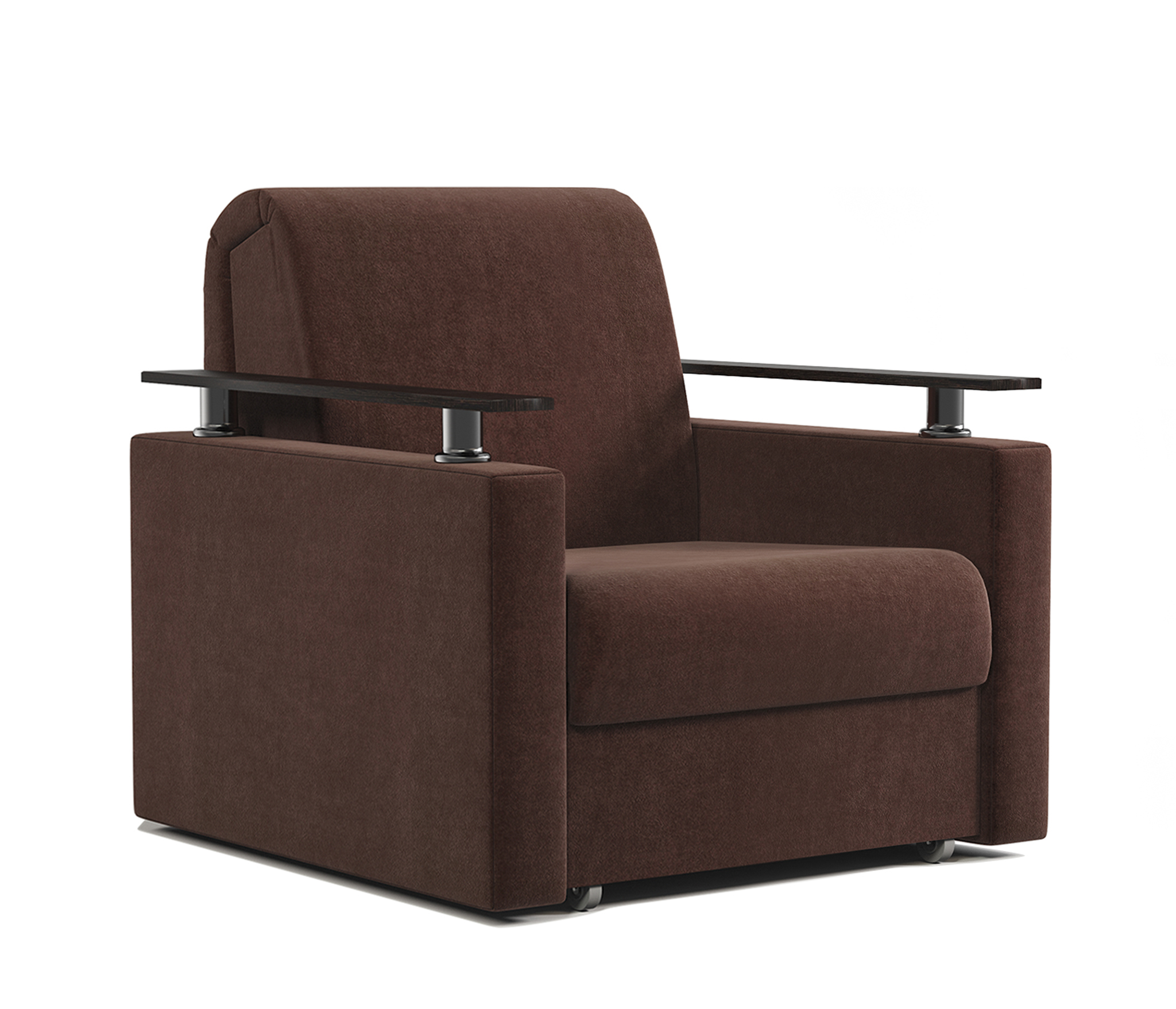 Изображение товара Кресло-кровать Шарм-дизайн Шарм 100x95x110 см велюр коричневый