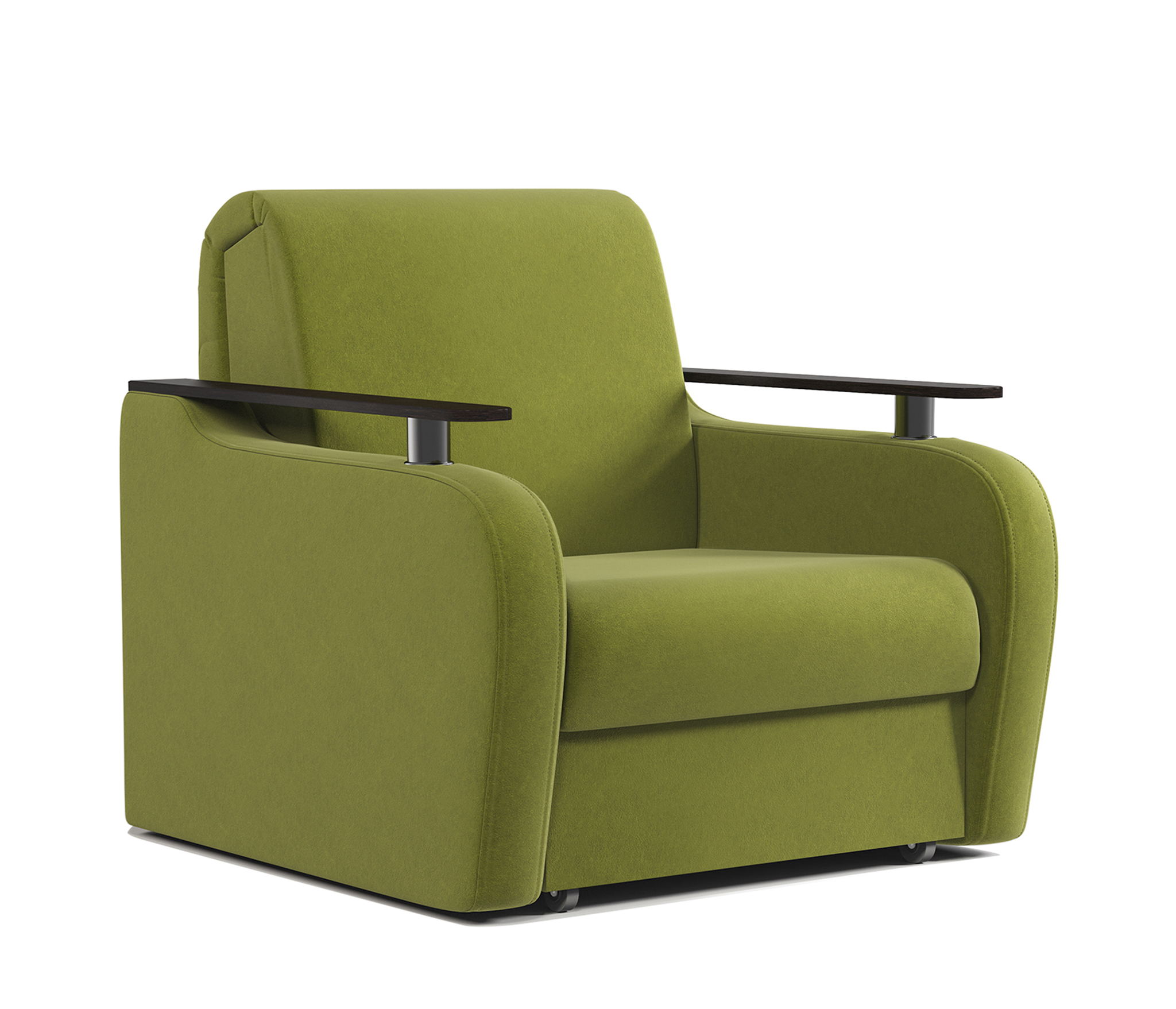 Изображение товара Кресло-кровать Шарм-дизайн Гранд д 84x95x110 см велюр цвет зеленый