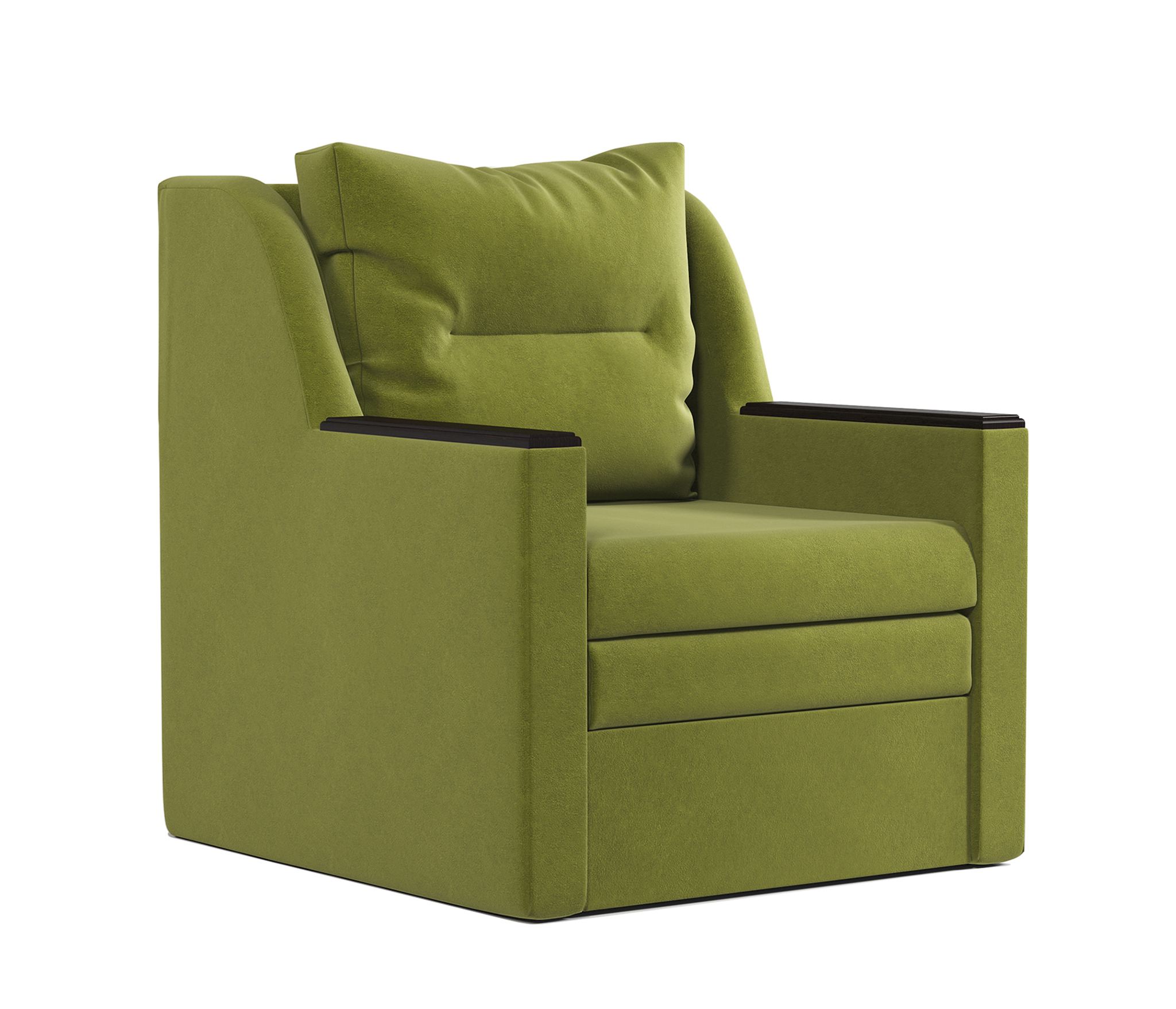 Изображение товара Кресло-кровать Шарм-дизайн Соло 82x93x94 см велюр цвет зеленый