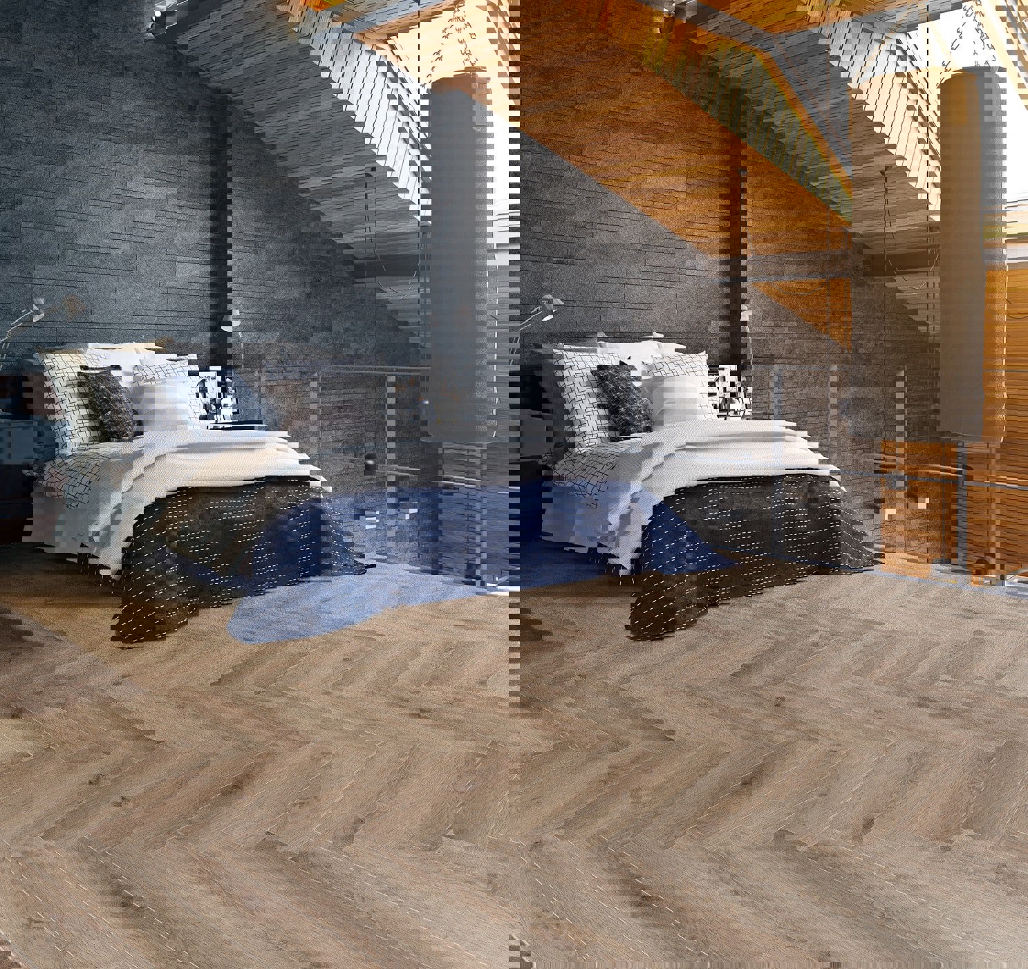 Изображение товара ПВХ плитка CronaFloor 4V НВ Дуб Монпелье 42 класс толщина 4.5 мм 1.31 м²