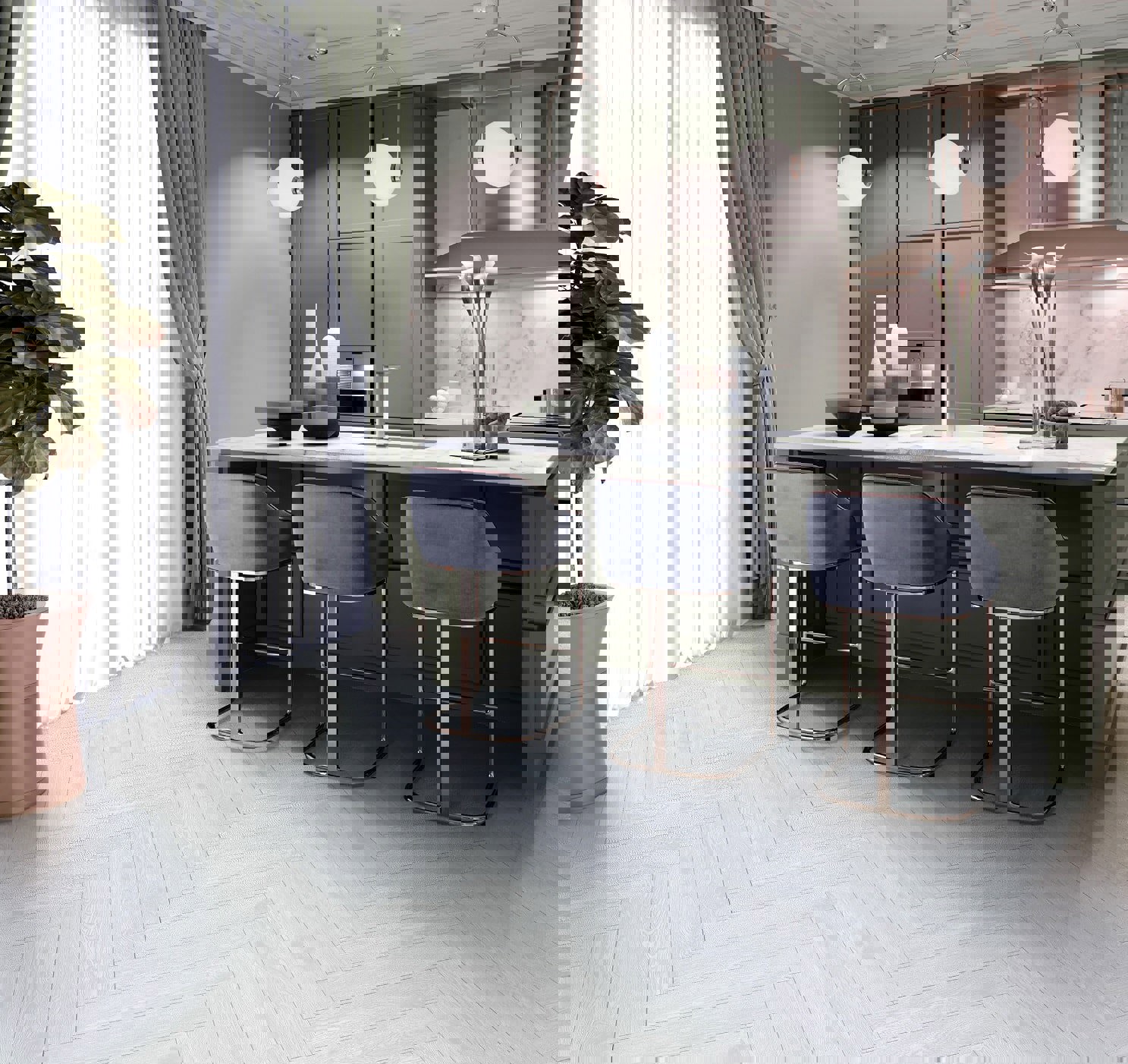 Изображение товара ПВХ плитка CronaFloor 4V НВ Дуб Нант 42 класс толщина 4.5 мм 1.31 м²