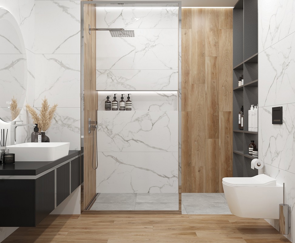 Изображение товара Керамогранит Laparet Eris Gray 60x120 см матовый белый для пола и стен