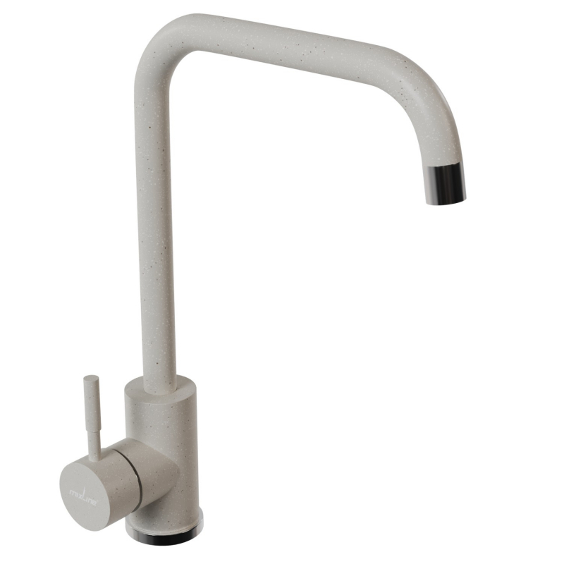 Изображение товара Однорычажный кухонный смеситель Mixline Ml-gs12 белый с эргономичным дизайном