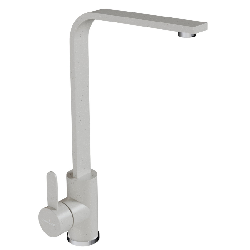 Изображение товара Однорычажный смеситель для кухни Mixline ML-GS14, высота 35.6 см, белый