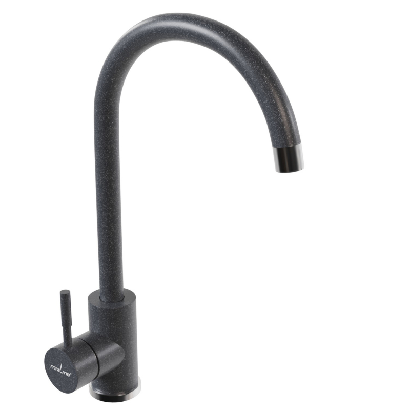 Изображение товара Смеситель кухонный однорычажный Mixline Ml-gs15 матовый темно-серый