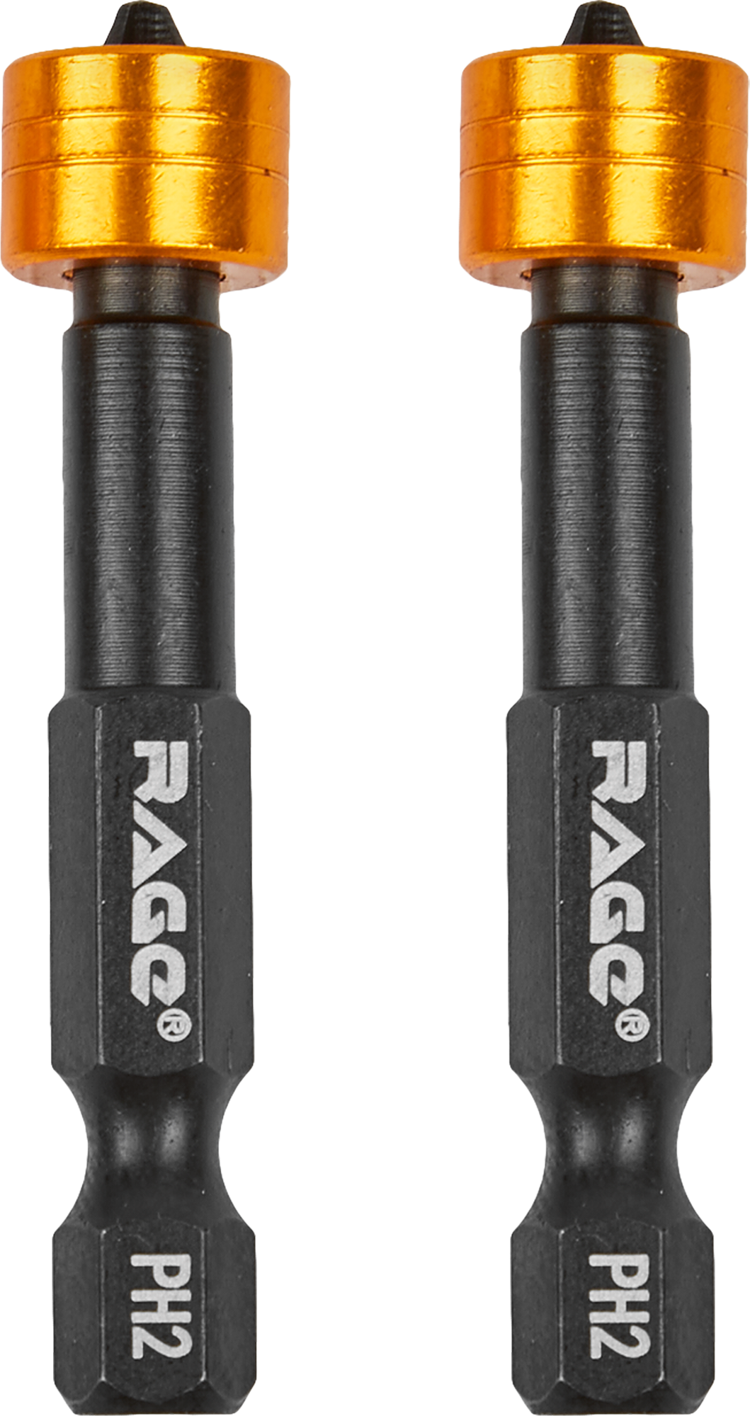 Изображение товара Магнитная бита Rage PH2x50 мм с ограничителем 2 шт. для мягких поверхностей