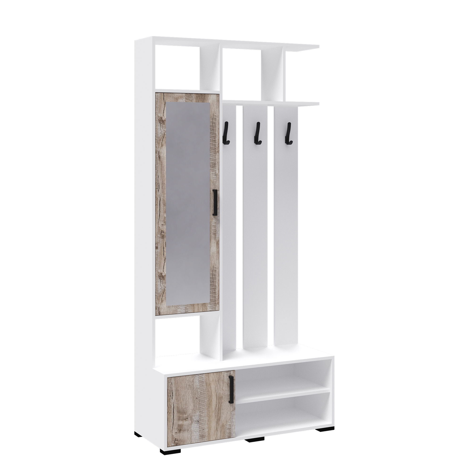 Изображение товара Напольная вешалка Micon Прихожая бриз цс 100x210x40.5 см ЛДСП цвет светло-серый