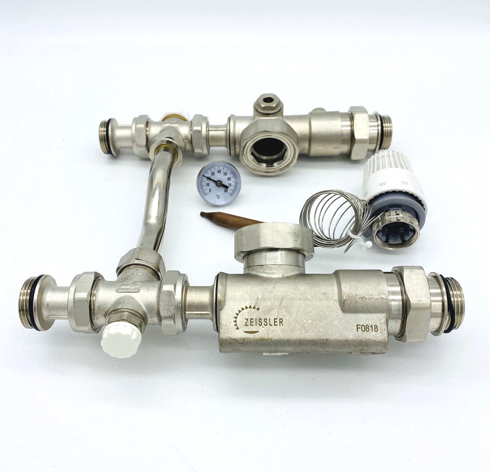 Изображение товара Насосно-смесительный узел Zeissler JH-1039 для теплого пола 1 дюйм без насоса
