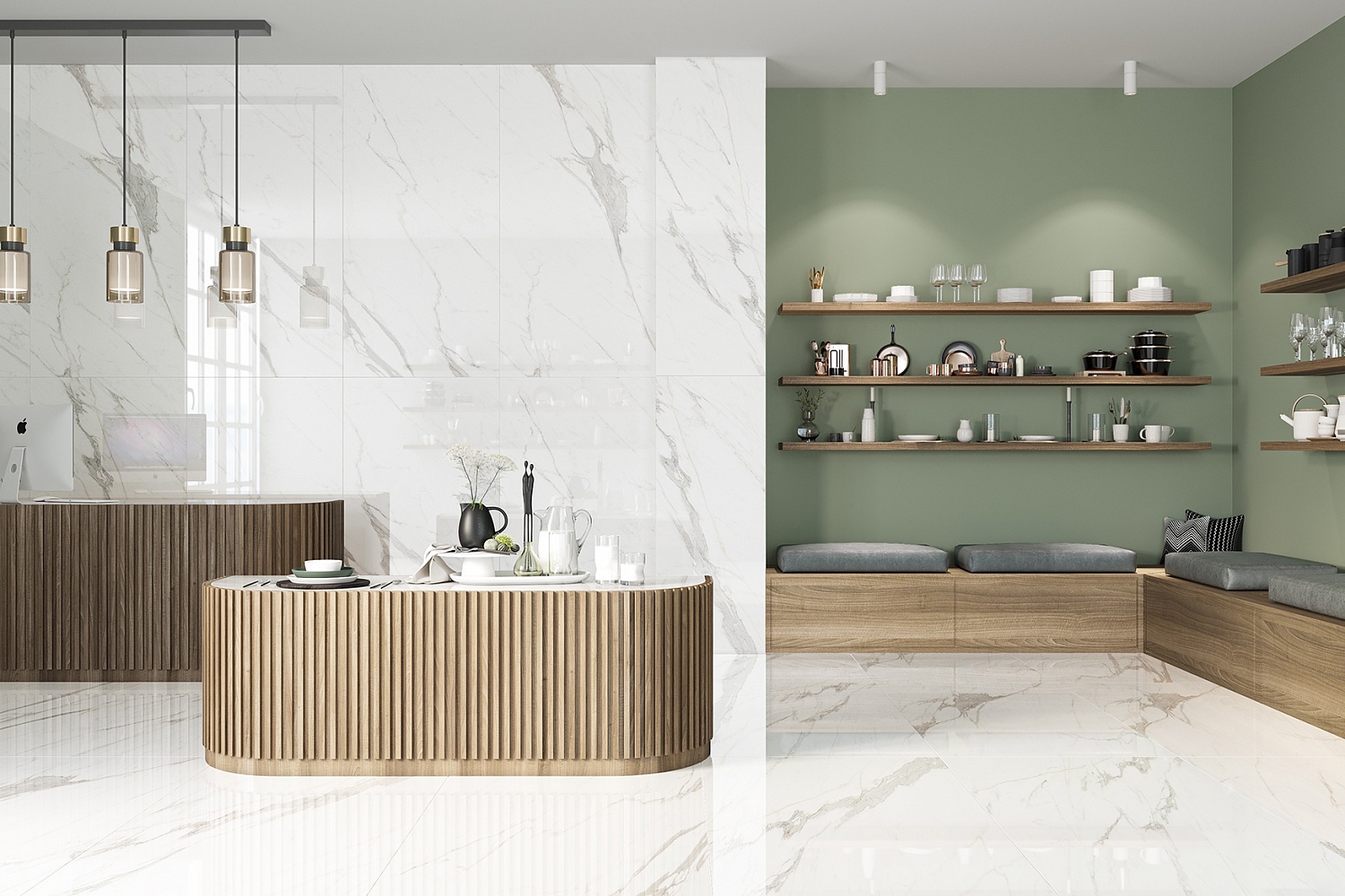 Изображение товара Керамогранит MPL-055335 Carrara Elite 80x160 см