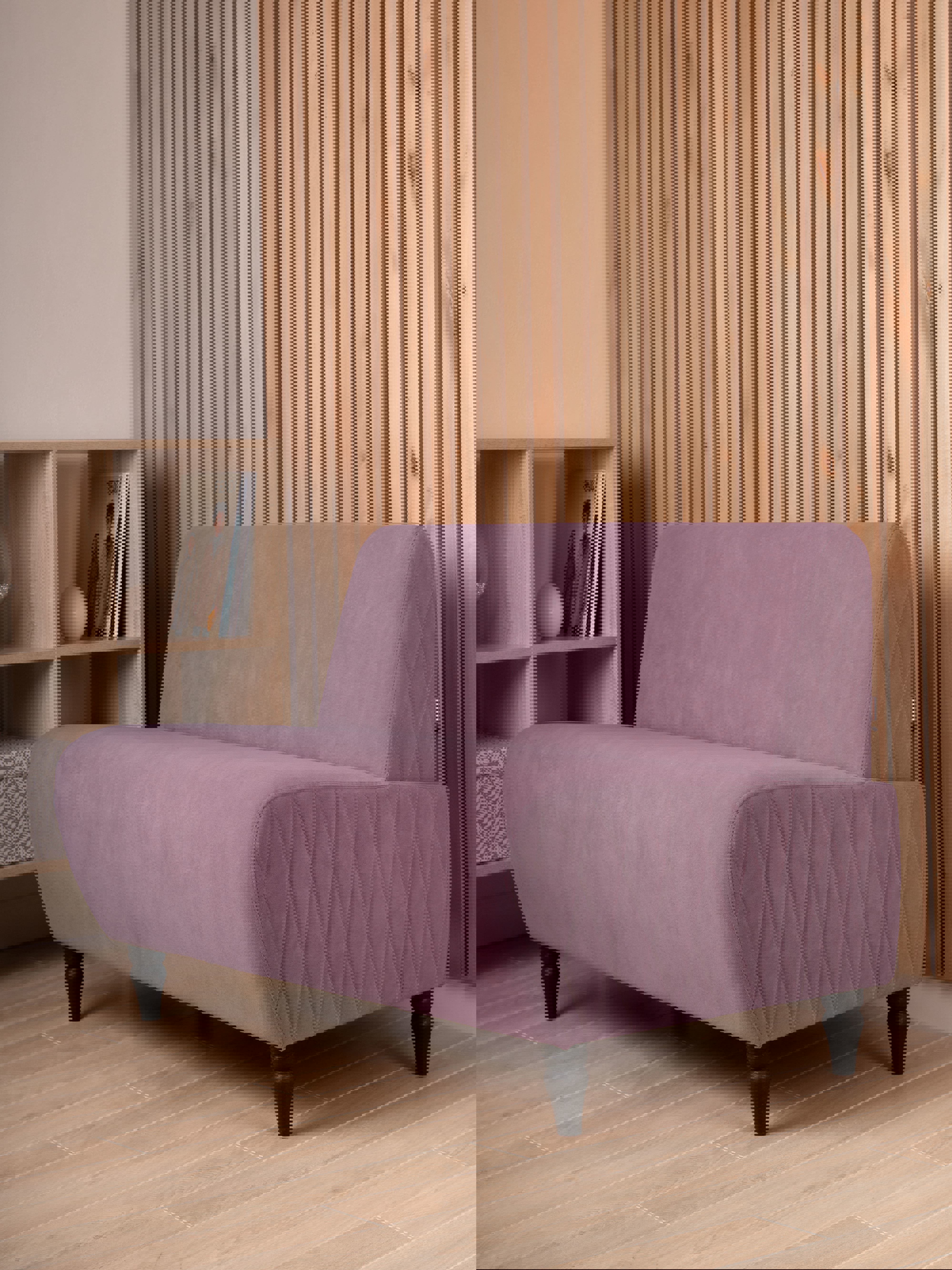 Изображение товара Диван Monofix Buno-v28 110x73x67 см велюр сиреневый компактный