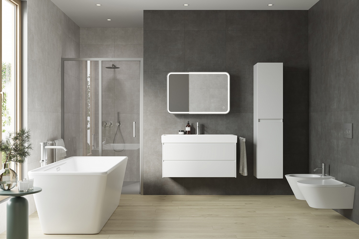 Изображение товара Керамогранит Creto Denver Dark Grey 60x60 матовый для пола и стен