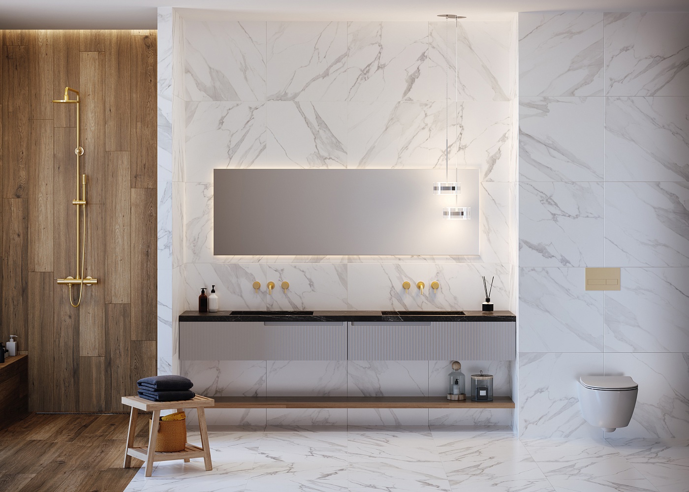 Изображение товара Керамогранит Creto Snowstorm 60x60 матовый белый мрамор