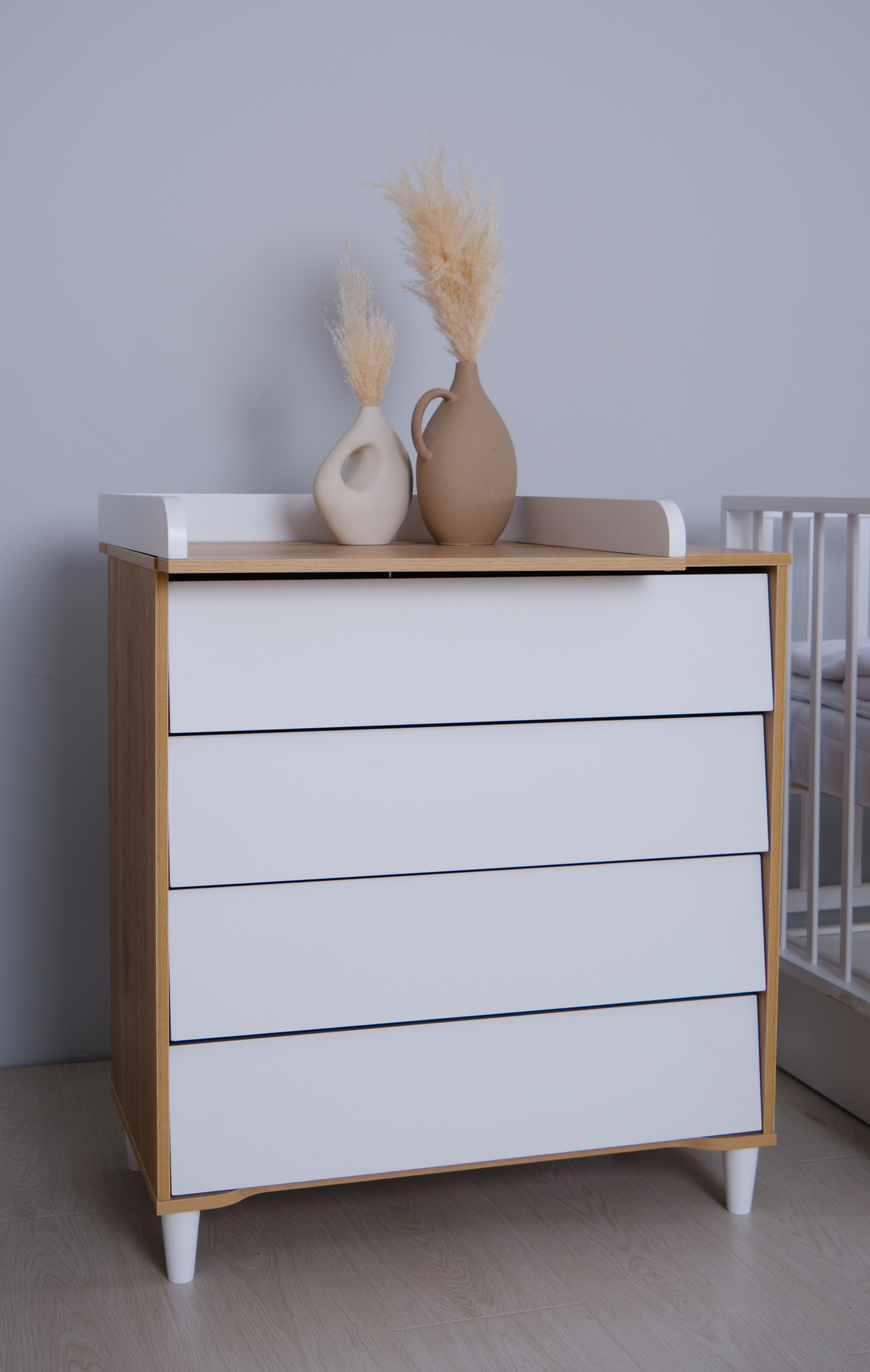 Изображение товара Детский комод с пеленальным столиком Rant Bergen 4 ящика безопасный экологичный дизайн