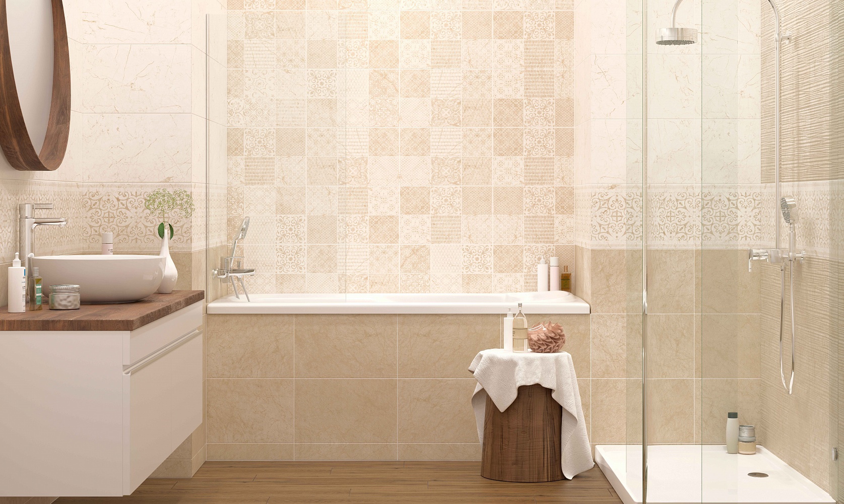 Изображение товара Керамическая плитка Creto Eva cremo бежевый 25x40см