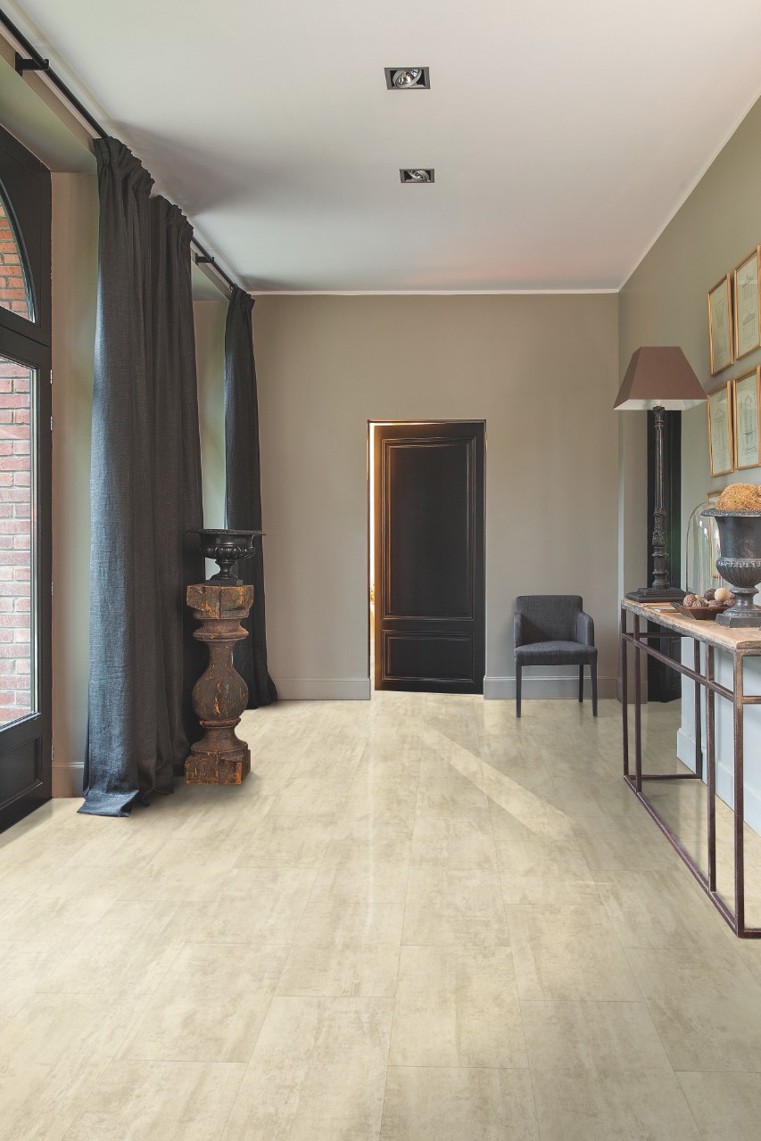 Изображение товара ПВХ плитка Quick Step Травертин крем 33 класс толщина 4.5 мм 2.08 м², цена за упаковку