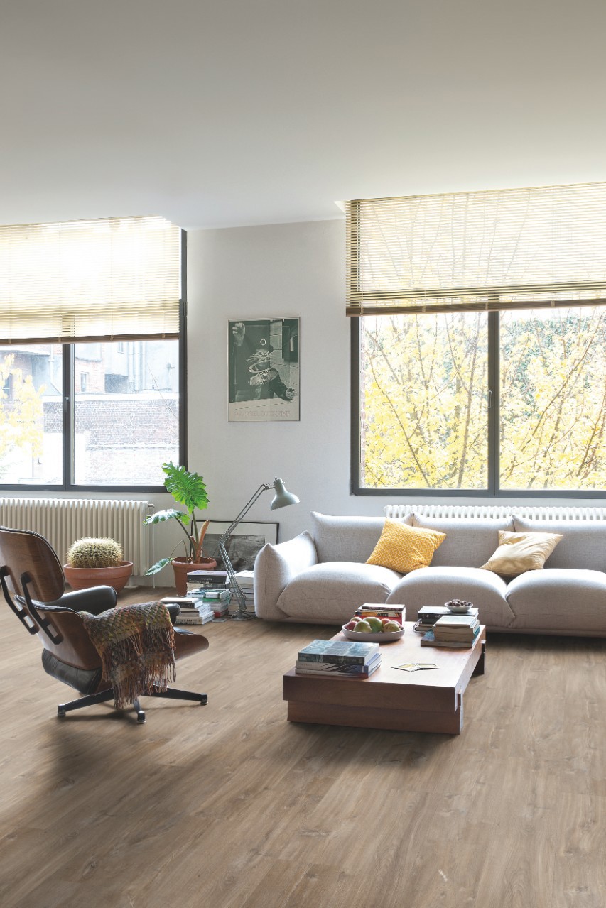 Изображение товара ПВХ плитка Quick Step Дуб каньон темно-коричневый пилёный 32 класс толщина 4.5 мм 2.105 м², цена за упаковку