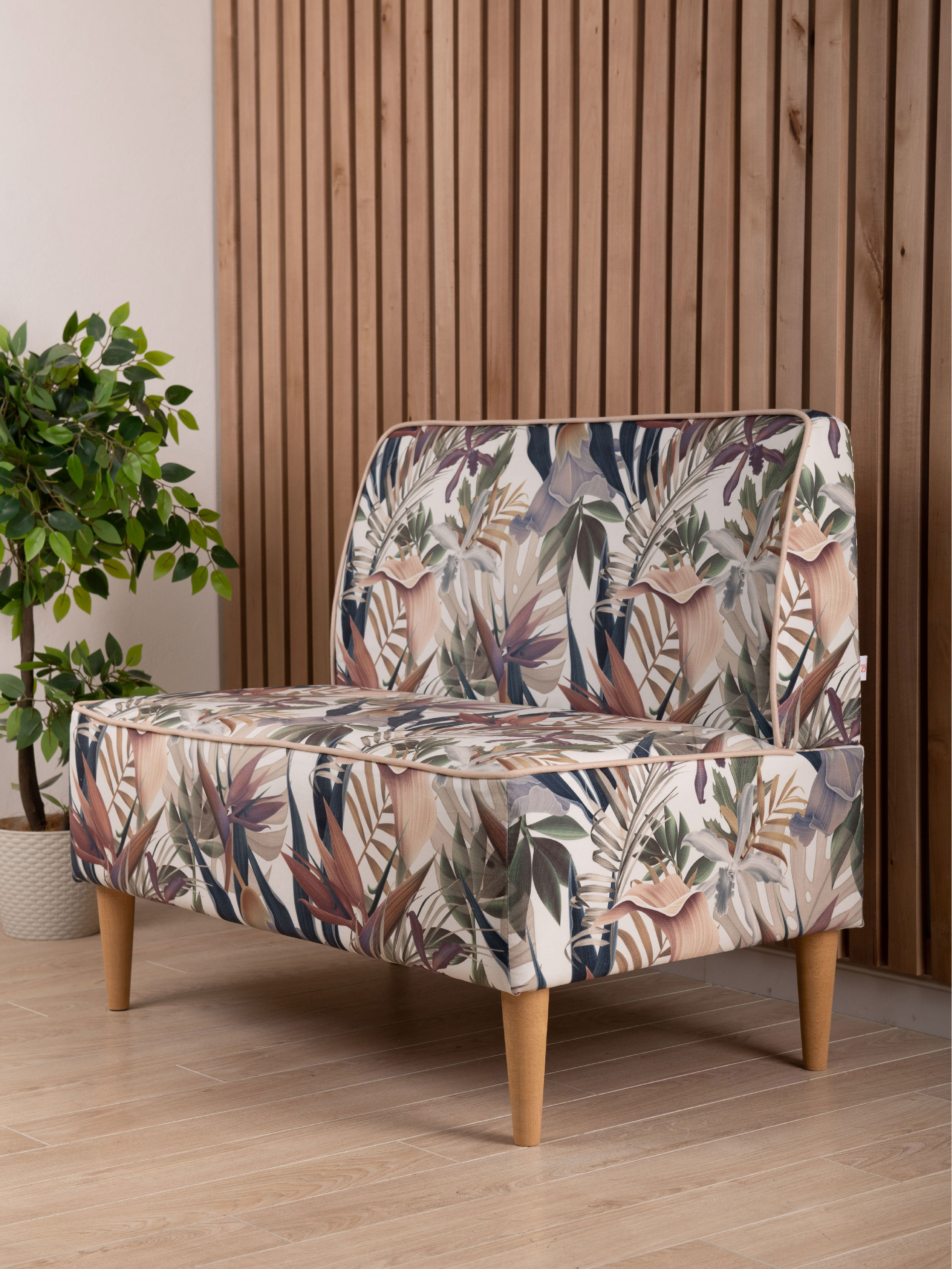 Изображение товара Диван Monofix Odos-tropics 100x82x61 см коричневый велюр для офиса и дома