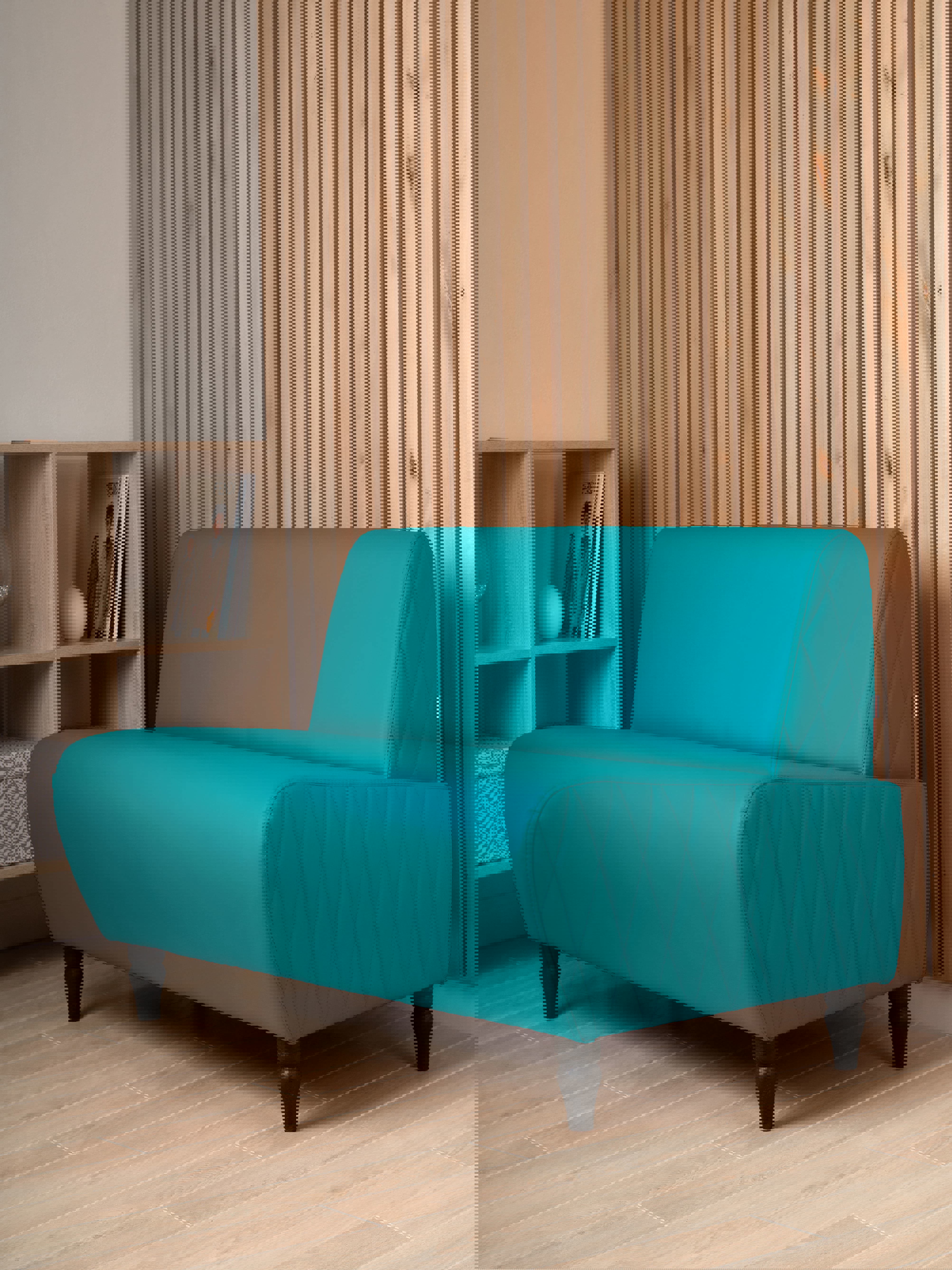 Изображение товара Компактный бирюзовый диван Monofix Буно Mn73_14 из эко-кожи 110x73x67 см