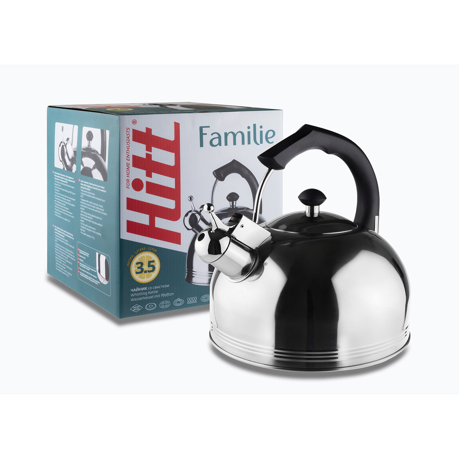 Изображение товара Чайник Hitt Л3868 3.5 л нержавеющая сталь цвет сталь