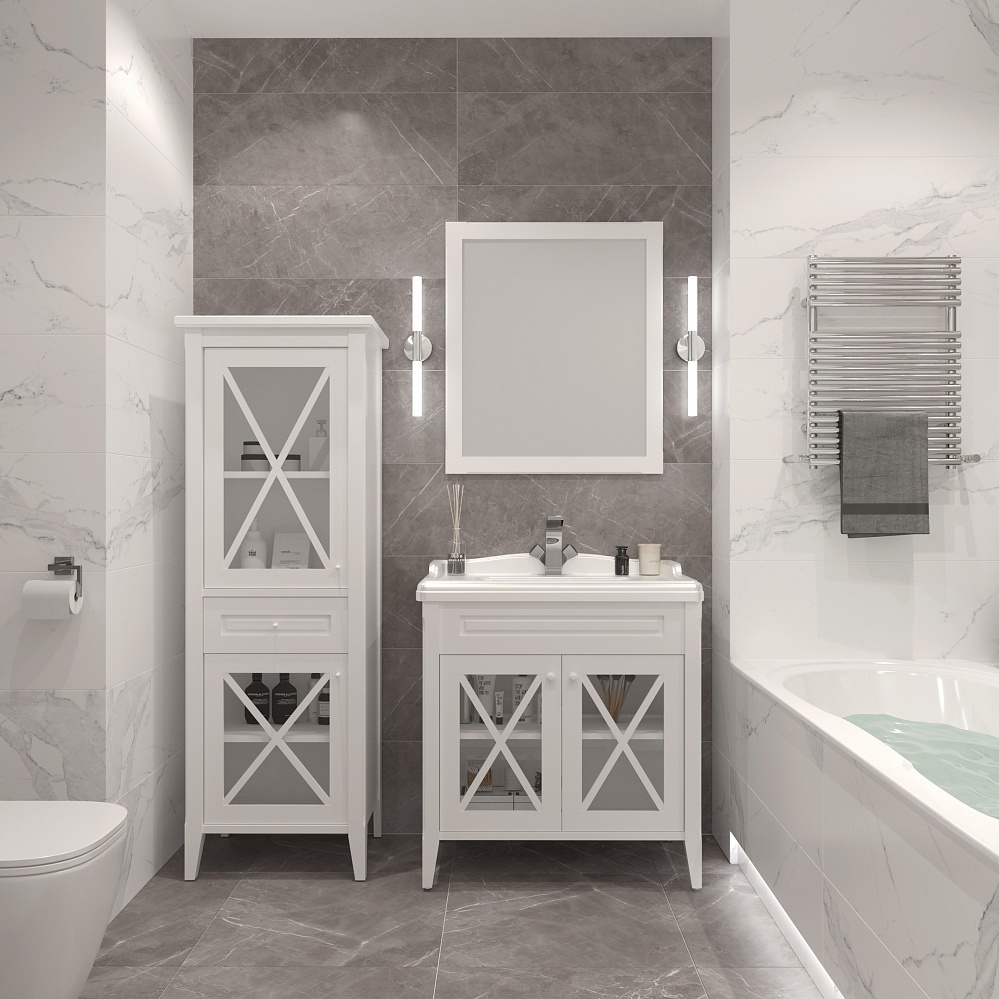 Изображение товара Керамическая плитка Creto Marmolino Grey W M 30x90 см