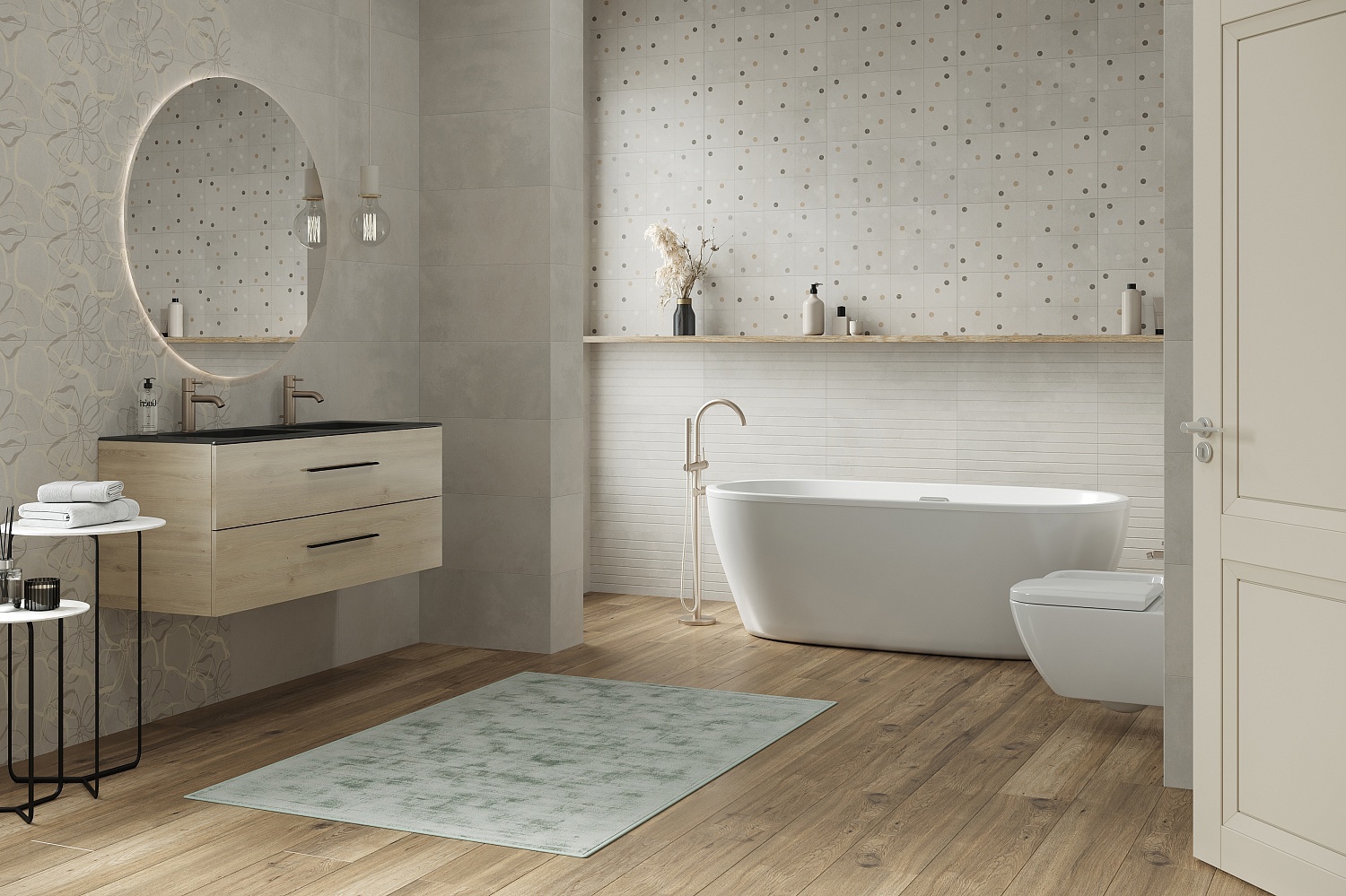 Изображение товара Керамическая плитка Creto Naomi Rock Graphite 30x60см для стен интерьера