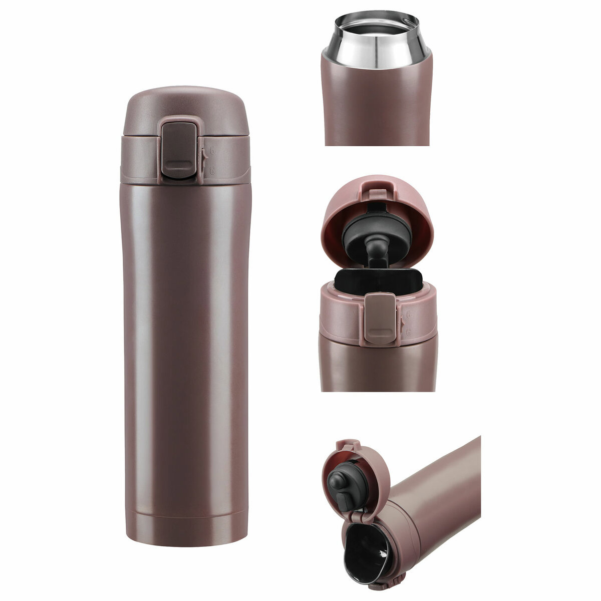 Изображение товара Термокружка Laima 608082 470 мл нержавеющая сталь цвет коричневый