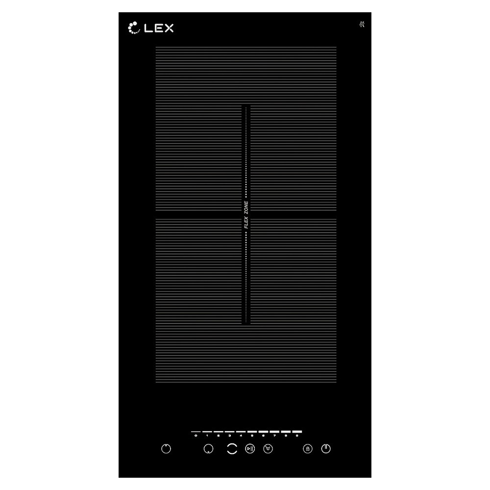 Изображение товара Индукционная варочная панель Lex EVI 320 F BL 28.80 см 2 конфорки цвет черный