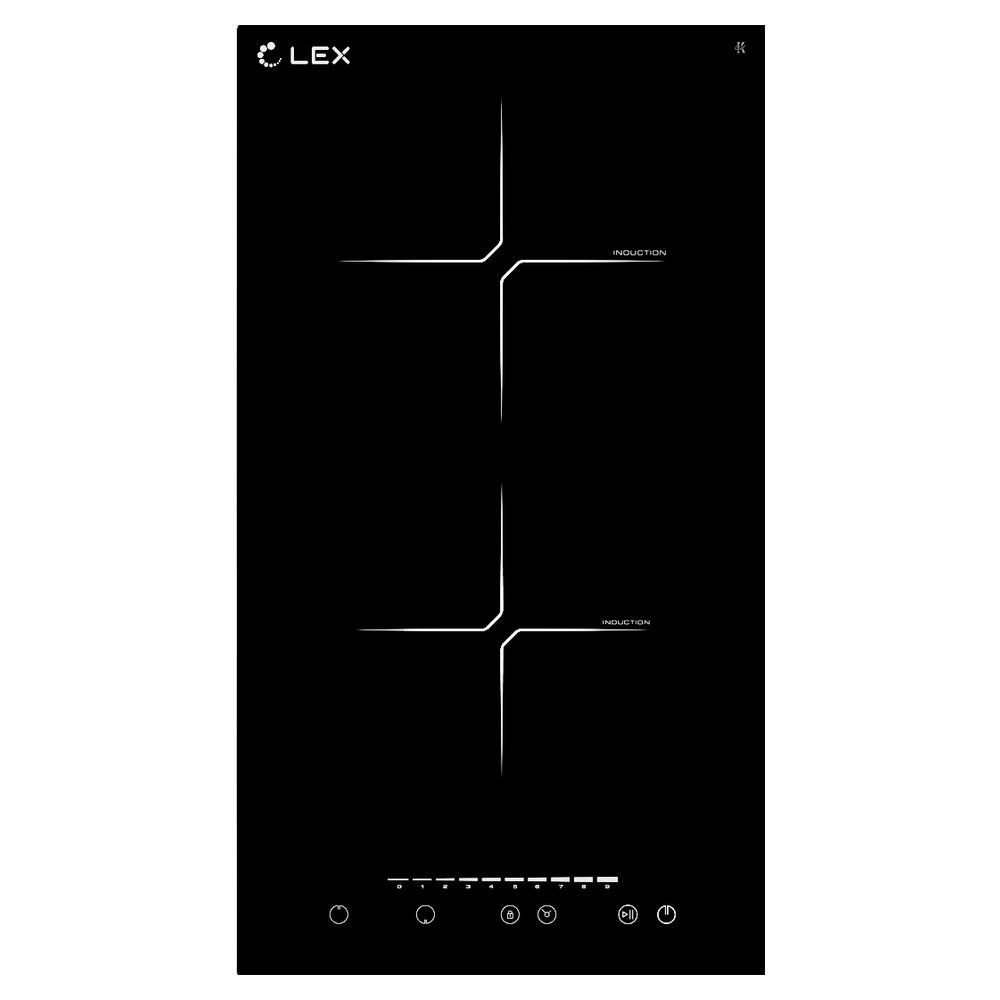 Изображение товара Индукционная варочная панель Lex EVI 320-2 BL 29 см 2 конфорки цвет черный