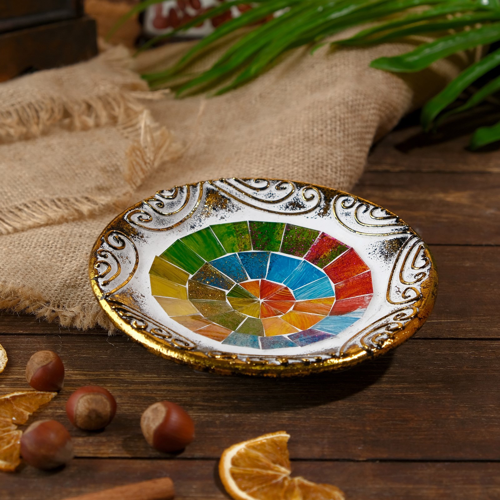 Изображение товара Подставка-тарелка декоративная "Элиша" 14x14x3 см