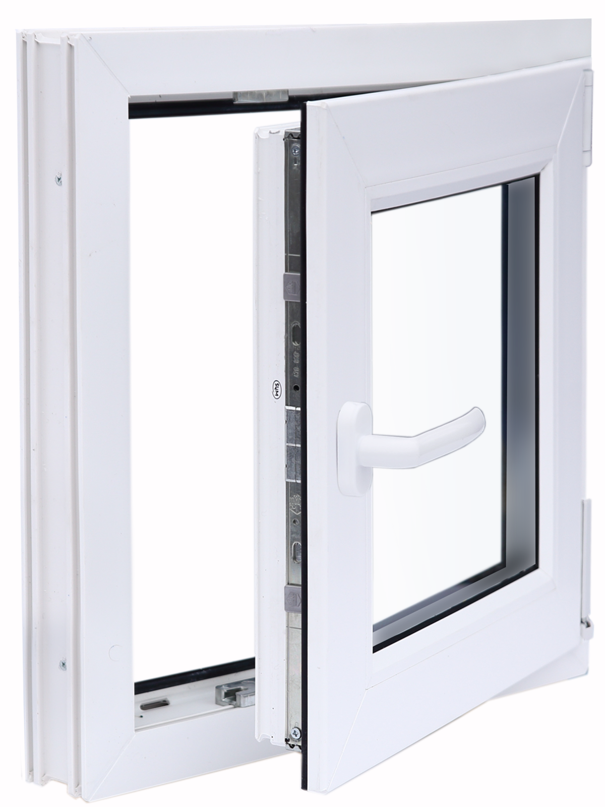 Изображение товара Пластиковое окно ПВХ WHS by Veka Консиб 80х80см одностворчатое однокамерный стеклопакет белый