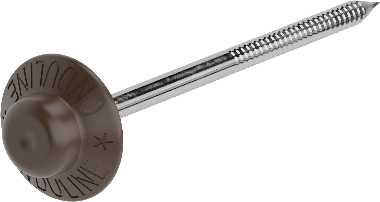 Гвозди кровельные ершёные для Ондулина цвет коричневый 0.5 кг (100 шт.)