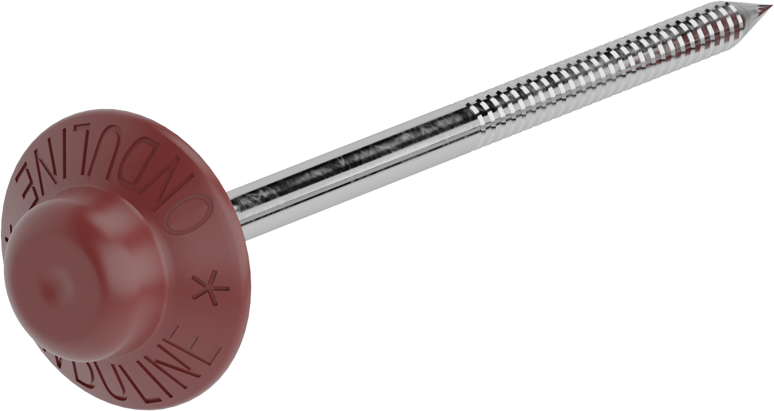 Гвозди кровельные ершёные для Ондулина цвет красный 0.5 кг (100 шт.)