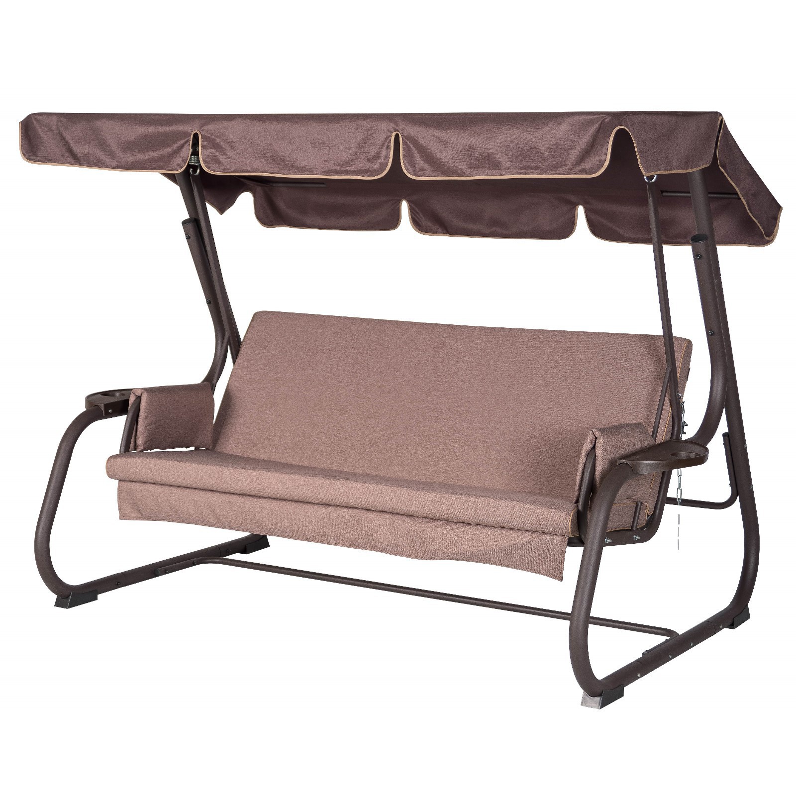 Изображение товара Качели садовые Ибица 3 места до 350 кг шоколад Simaland модель А12 Россия