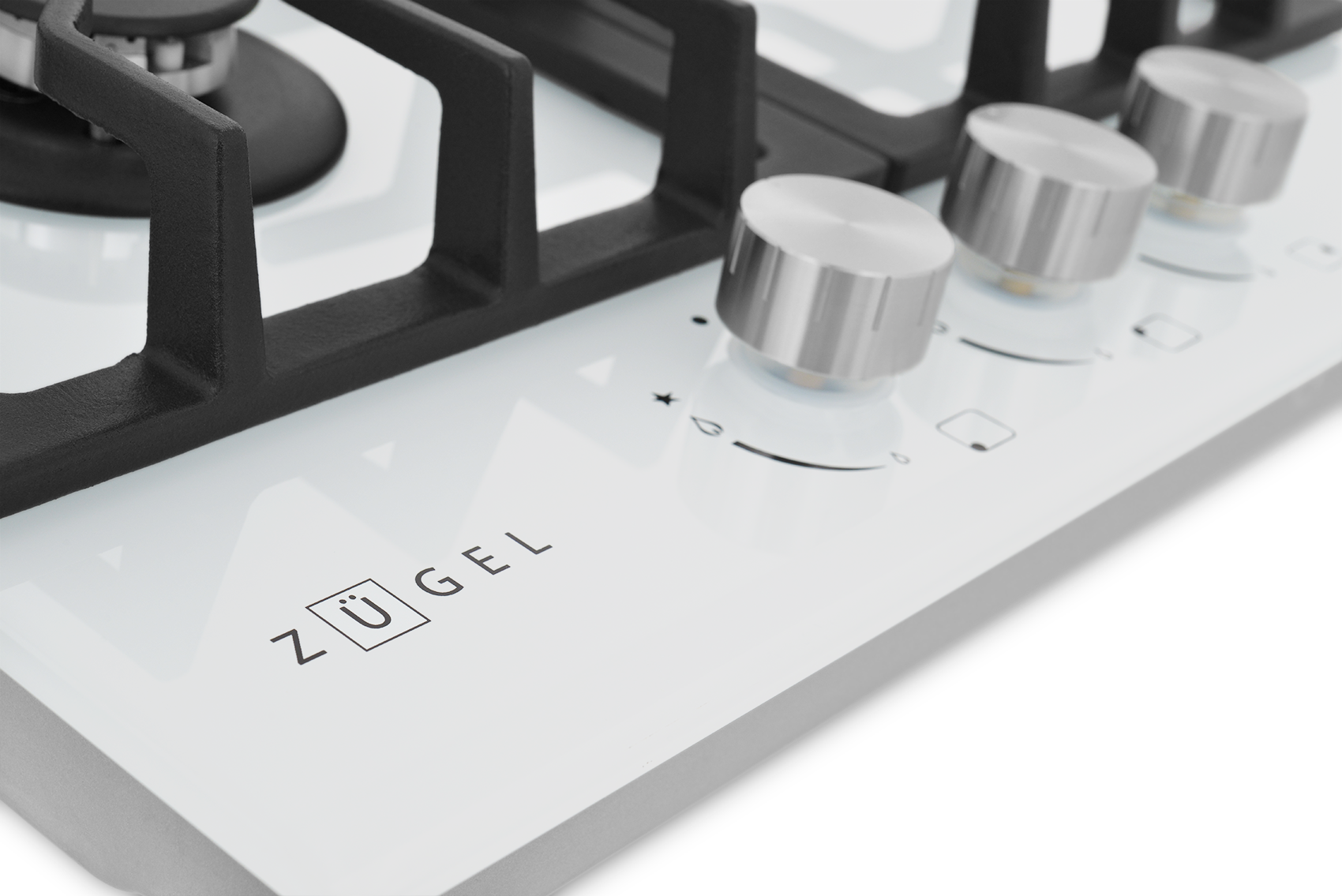 Изображение товара Газовая варочная панель Zugel ZGH451W 43 см 3 конфорки цвет белый